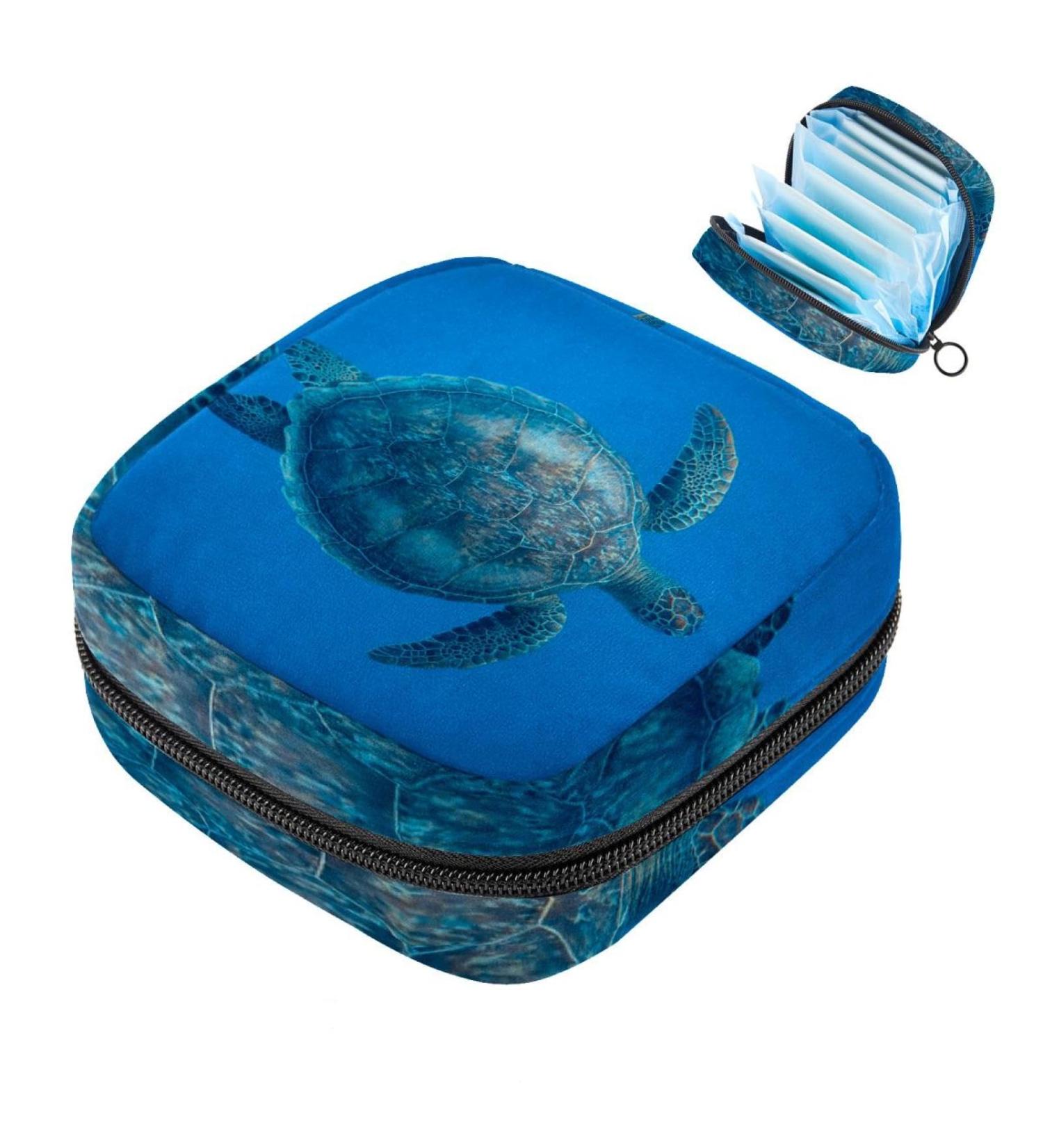 MUOOUM Menstrual Pad Bag | Sanitary Napkin Holder | Tampons Collection Pouch (Sea Turtle) | Multi-colored 9 - Buy Online on GoSupps.com