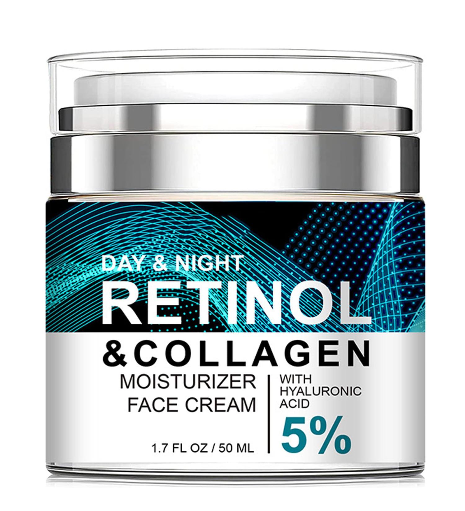 Collagen Retinol Hyaluronic Acid Cream - Anti-Aging Moisturizer and Night Cream for Women - Buy Online on GoSupps.com