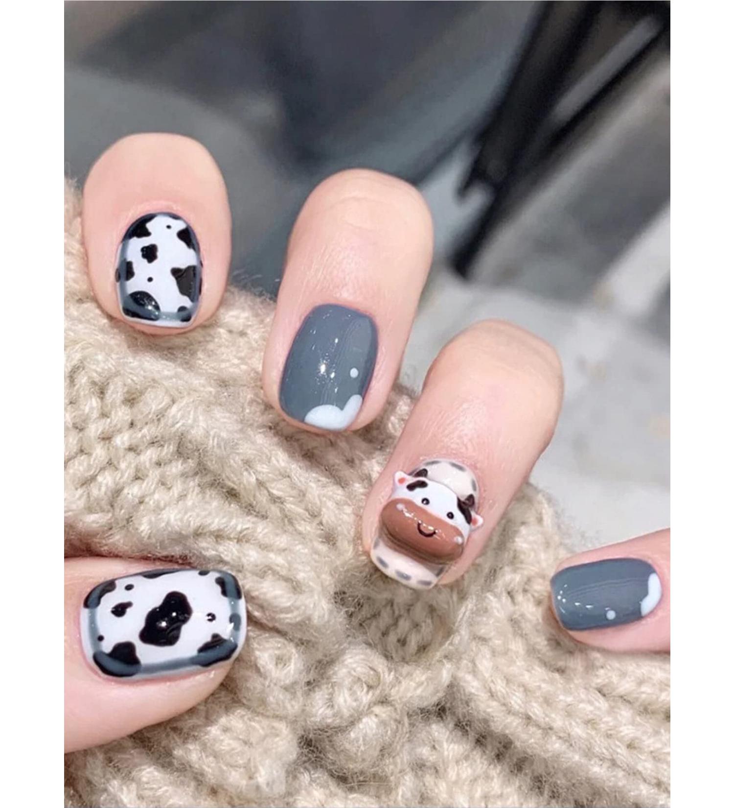 Tonydetox 24pcs Easter Rabbit Coffin Fake Nail Cartoon Rabbit 3D Press on Nails Easter Nails Luxurious Nails Acrylic Nails Fake Nails For Women Girls - Buy Online on GoSupps.com