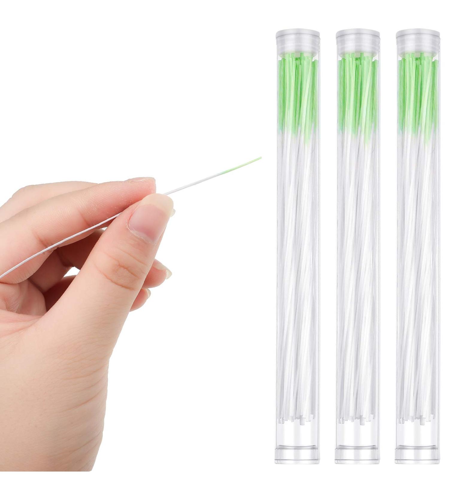 180 pc Rose Fragrance Earrings Hole Cleaner Kit - Piercing Floss for Odor Removal & Aftercare - Green Ear Piercing Cleaning Tool - Buy Online on GoSupps.com