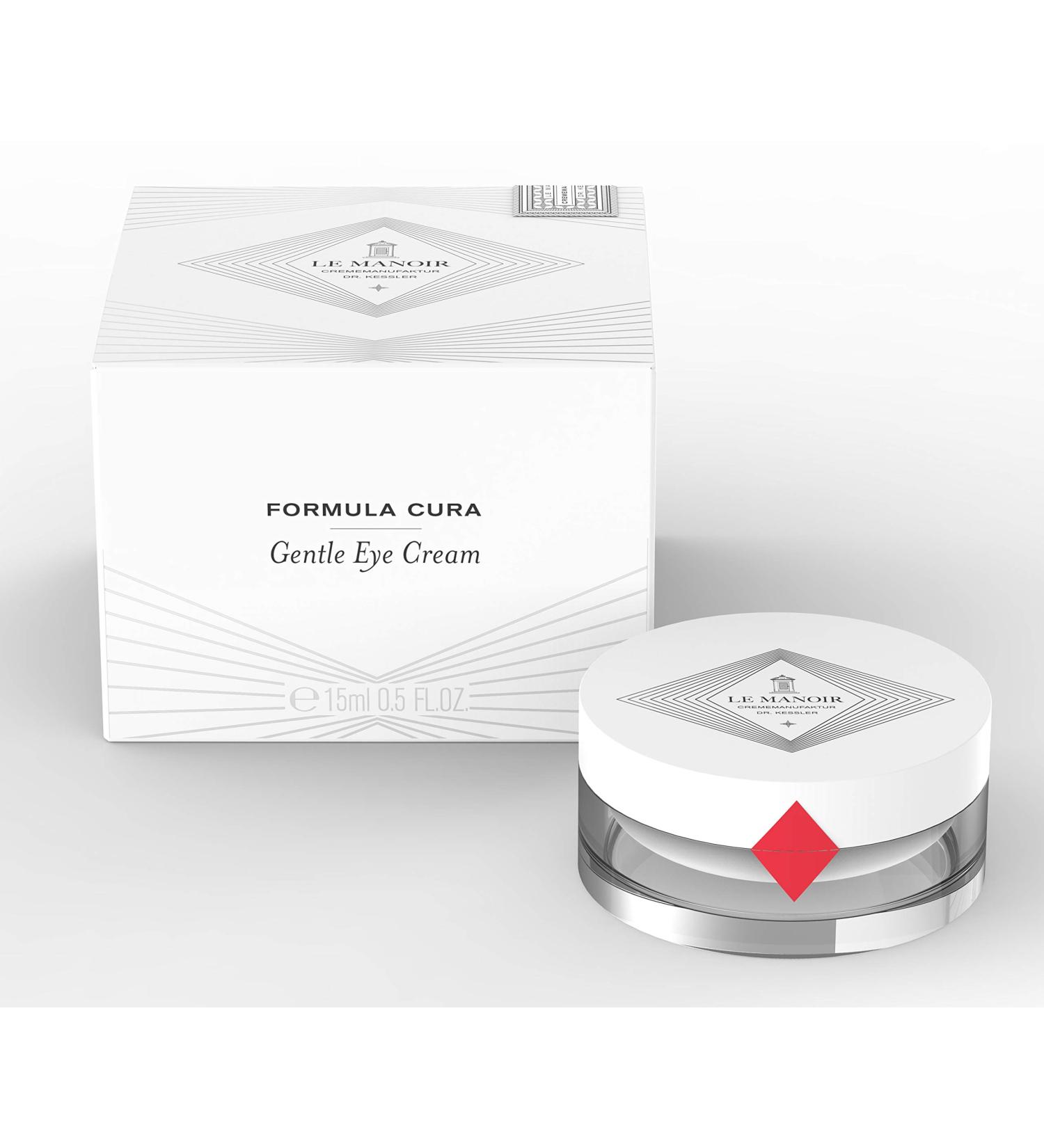 Gentle Eye Cream - Special care for the sensitive eye area of all skin types - against wrinkles swelling and dark circles - pharmacy quality - Hypoallergen - without fragrances - 15 ml manoir