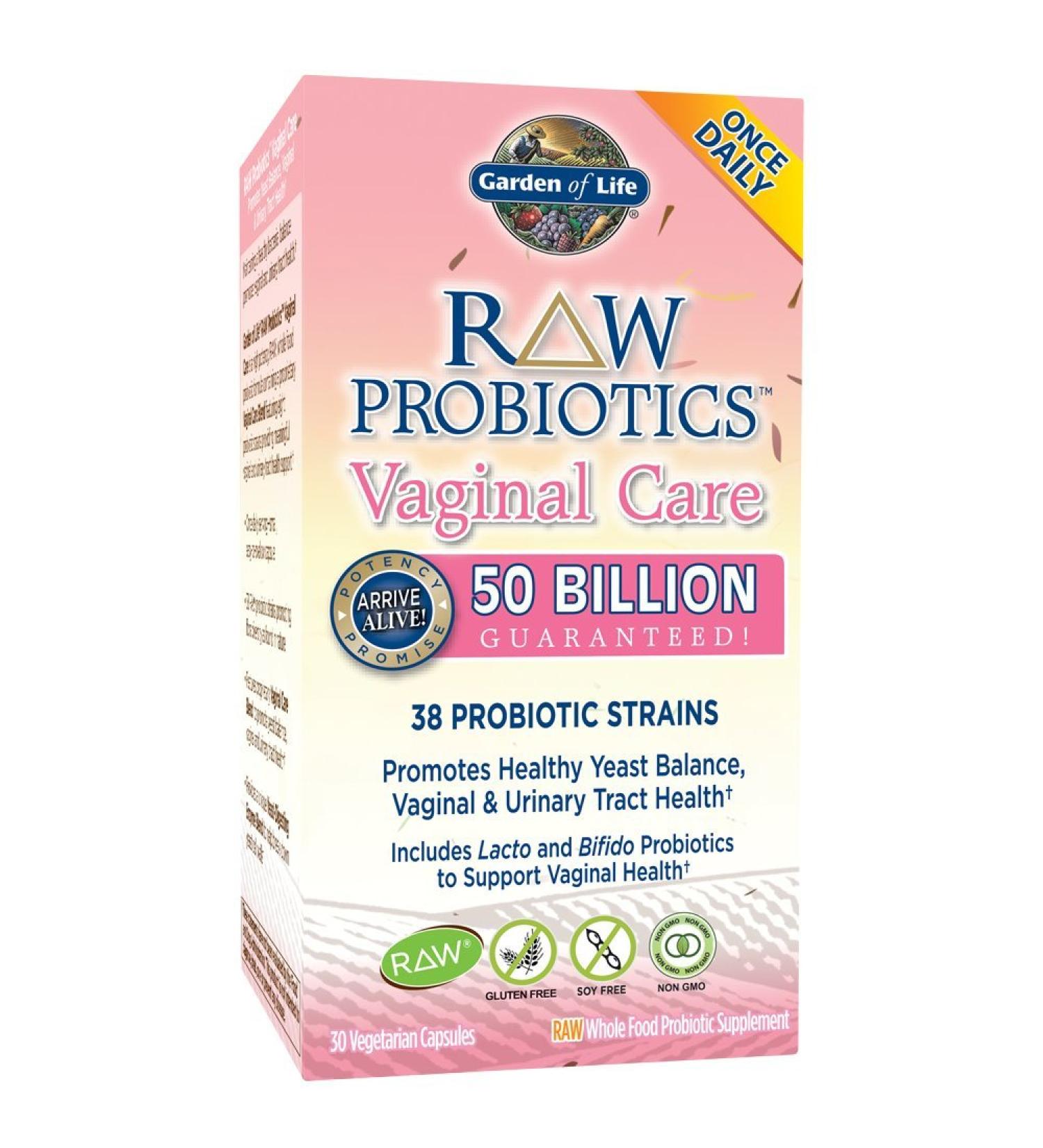 Buy RAW Probiotics Vaginal Care - 50 Billion CFU Garden of Life 30 VCaps | International Shipping Available - Buy Online on GoSupps.com