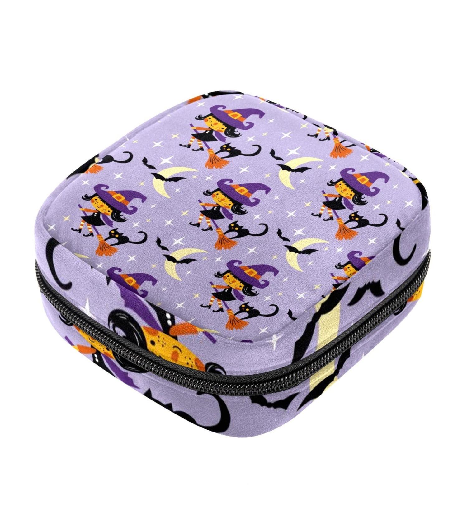 Halloween Pattern Sanitary Napkin Storage Bag - Portable Menstrual Period Kit for Women & Teens - Includes Menstrual Cup Pouch and Tampon Bags - Color 4 - Buy Online on GoSupps.com