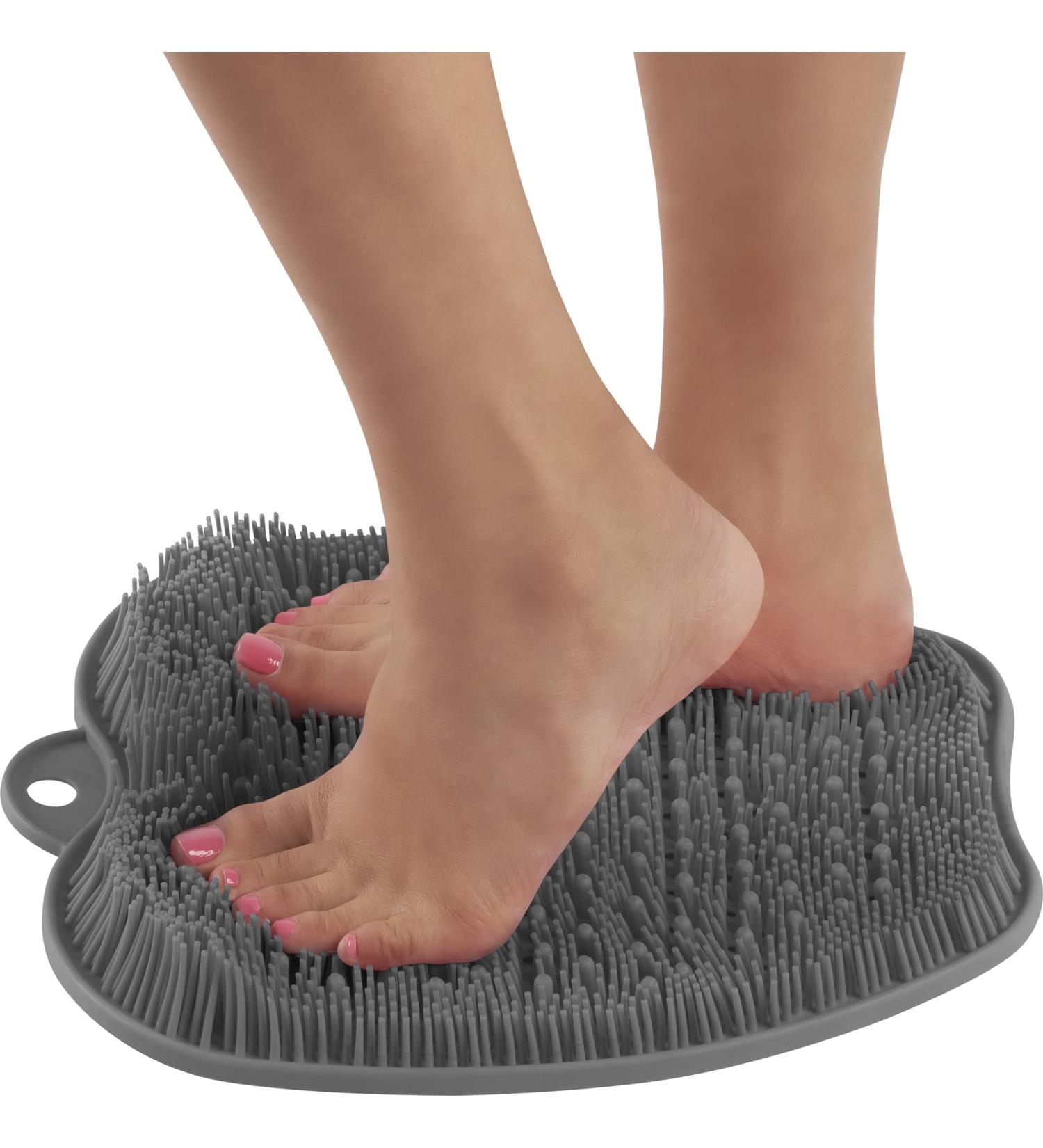 Love Lori X-Large Grey Silicone Shower Foot Scrubber for Achy Feet - Foot Cleaner and Massager for Shower Floor - Reduce Pain and Soothe Achy Feet - Buy Online on GoSupps.com