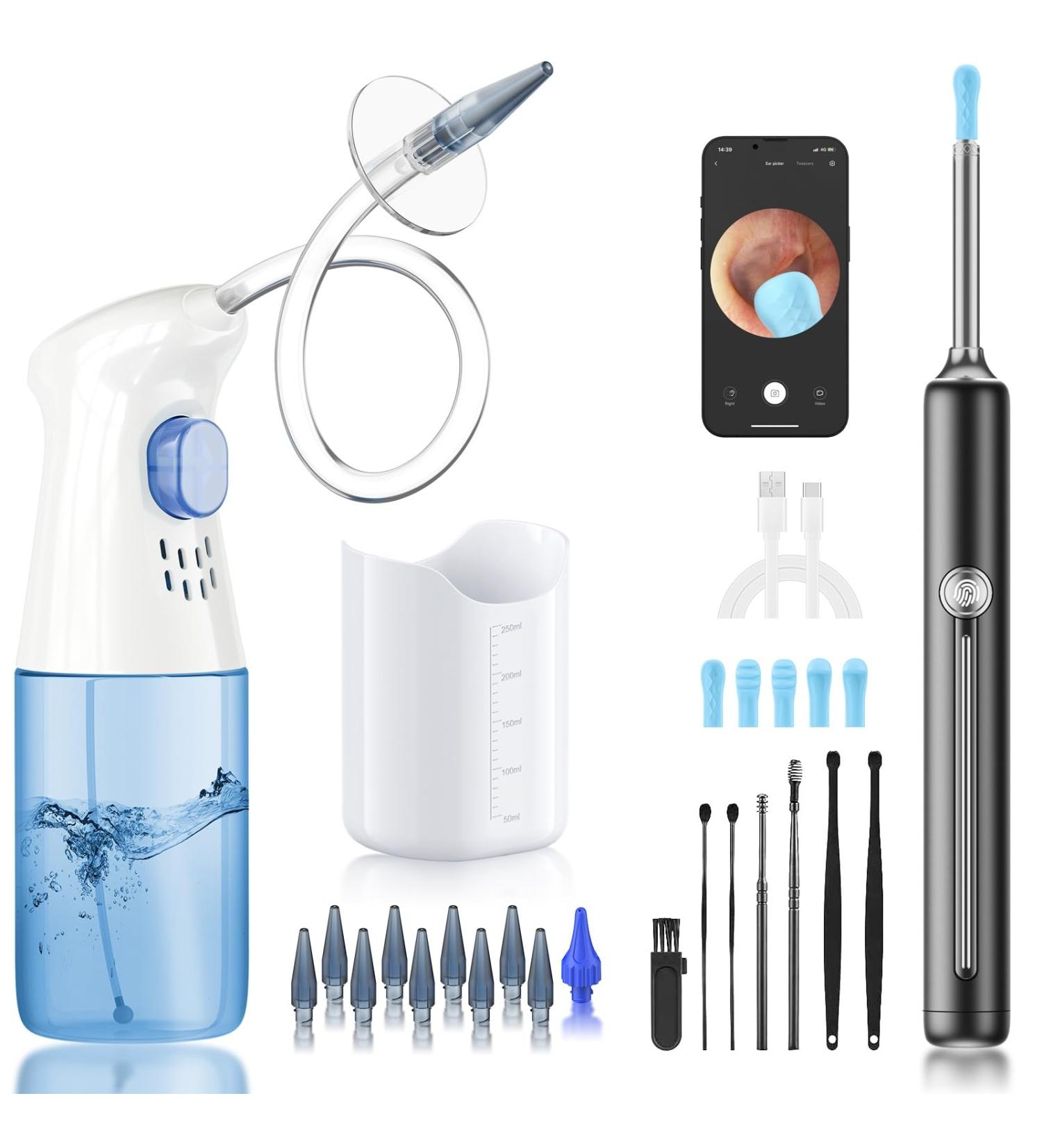 Ear Wax Removal - Ear Cleaner - Ear Camera - FSA HSA Eligible - Ear Wax Removal Kit - Ear Wax Removal Tool Camera - 1080HD Effective for Cleaning Ear Wax Build-Up - Buy Online on GoSupps.com