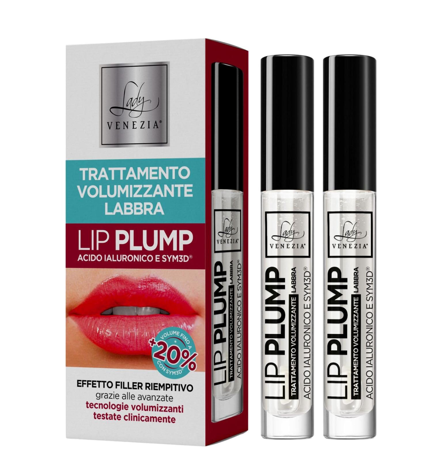  Lady Venezia Lip Plumping Gloss | Clear Gloss with Hyaluronic Acid | Lip Gloss | Lip Plumper | Volumizes and Hydrates Lady - Buy Online on GoSupps.com