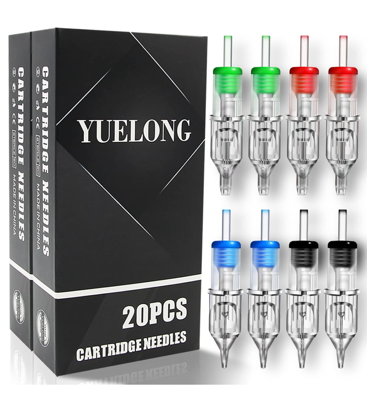 40pcs Yuelong Tattoo Needles 12 Mixed Assorted Sizes - 3RL, 5RL, 5RM, 7RM - Professional Grade - Buy Online on GoSupps.com