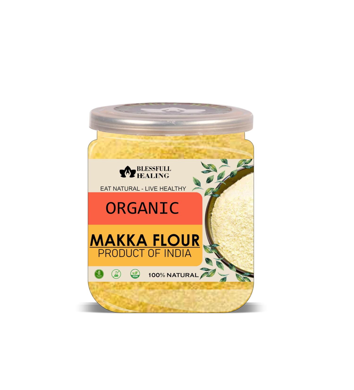 Blessfull Healing Organice MAKKA Flour 1 lb (453 Gram) - Buy Online on GoSupps.com