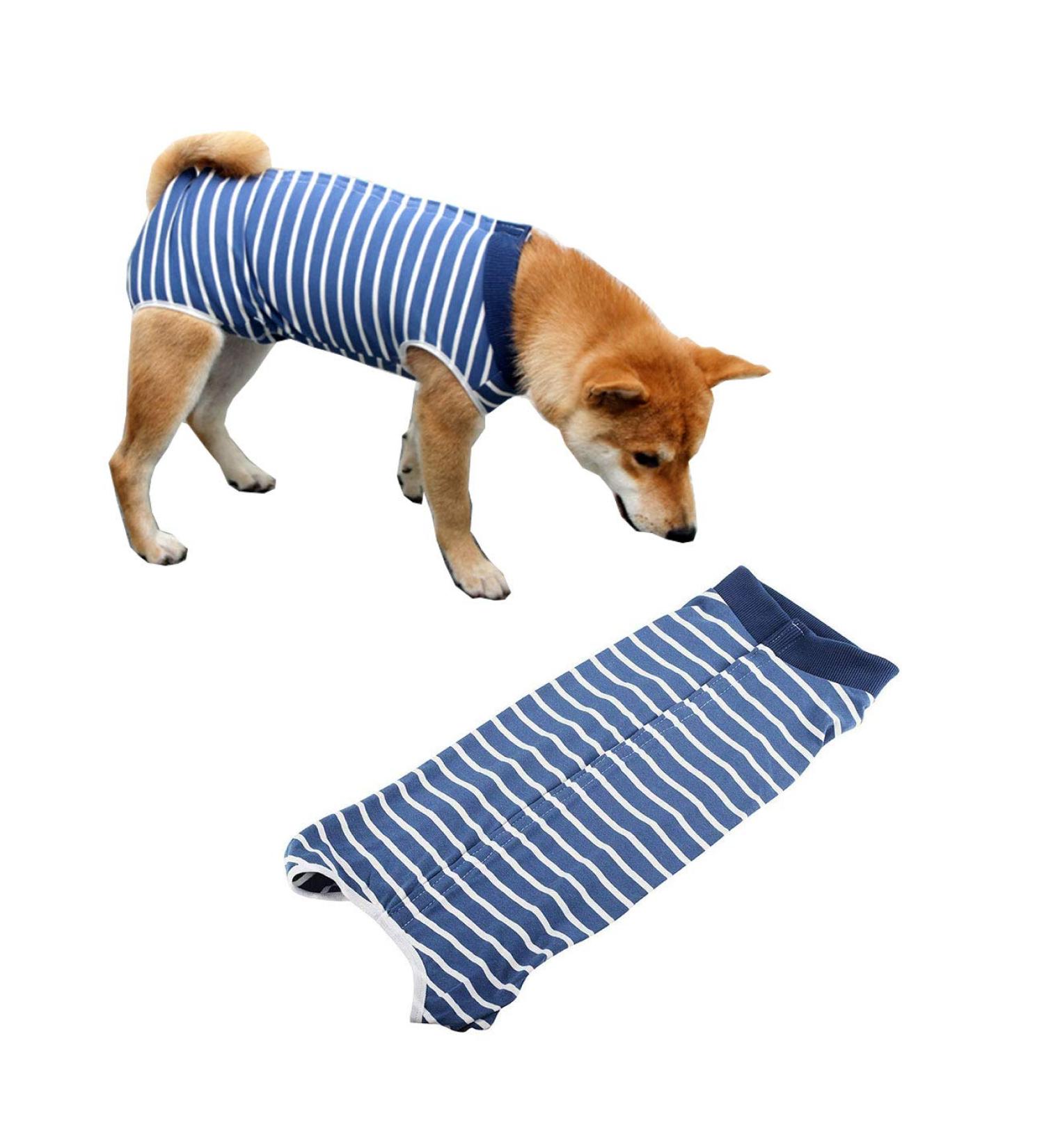 TOPAUP Dog Recovery Suit - Size L Blue | Post Surgery Bodysuit for Neutering & Wound Protection - Buy Online on GoSupps.com