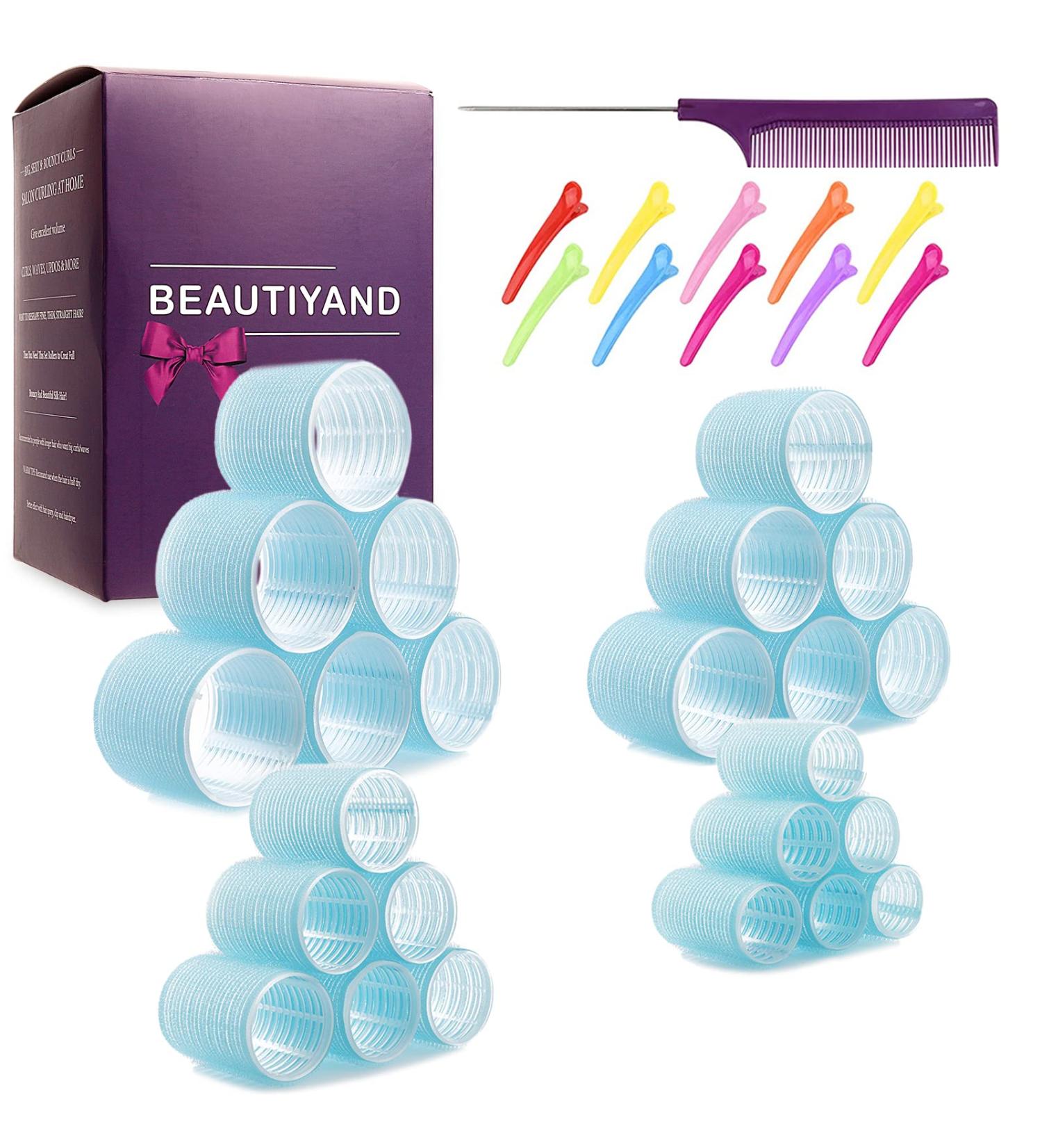 Large Self Grip Hair Curlers for Long Hair - 24 Pack Blue - Buy Online on GoSupps.com