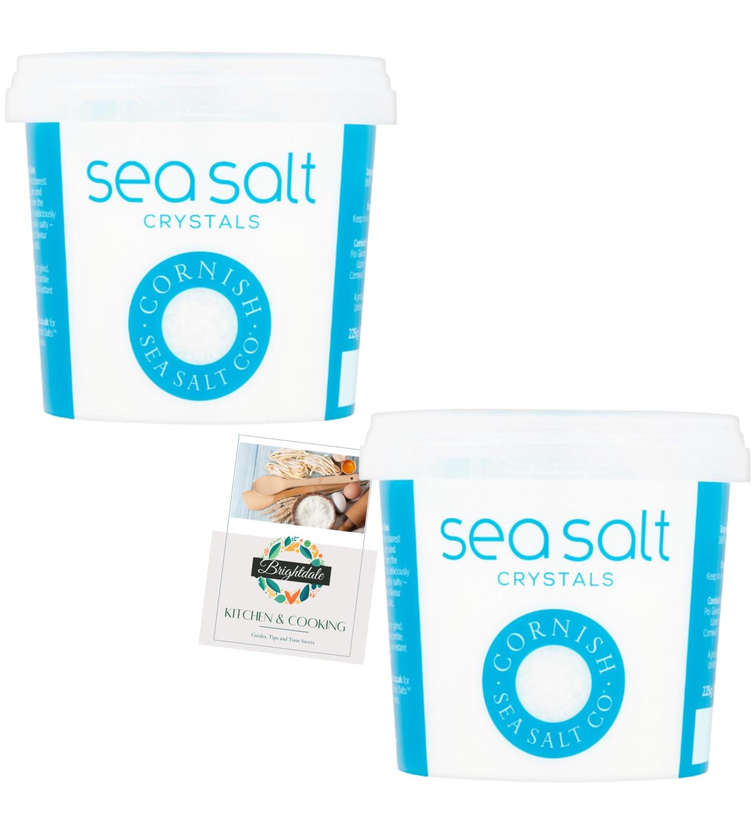 Sea Salt Bundle with Cornish Sea Salt 225g 2 Pack + Brightdale Kitchen Booklet - Buy Online on GoSupps.com