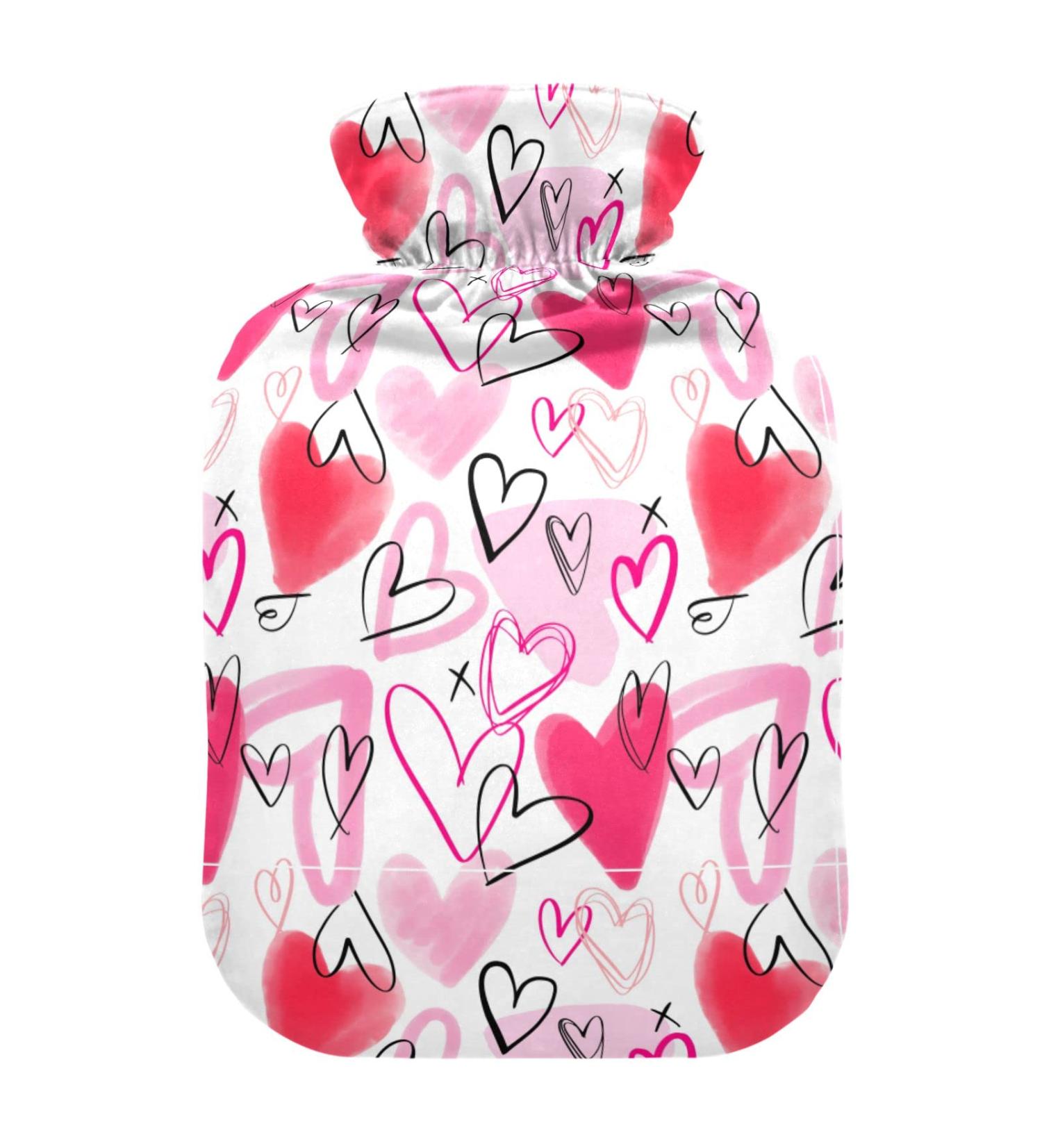 Valentine's Day Heart Heat Bottle - 1L Water Bag for Pain Relief & Sore Muscles - Buy Online on GoSupps.com