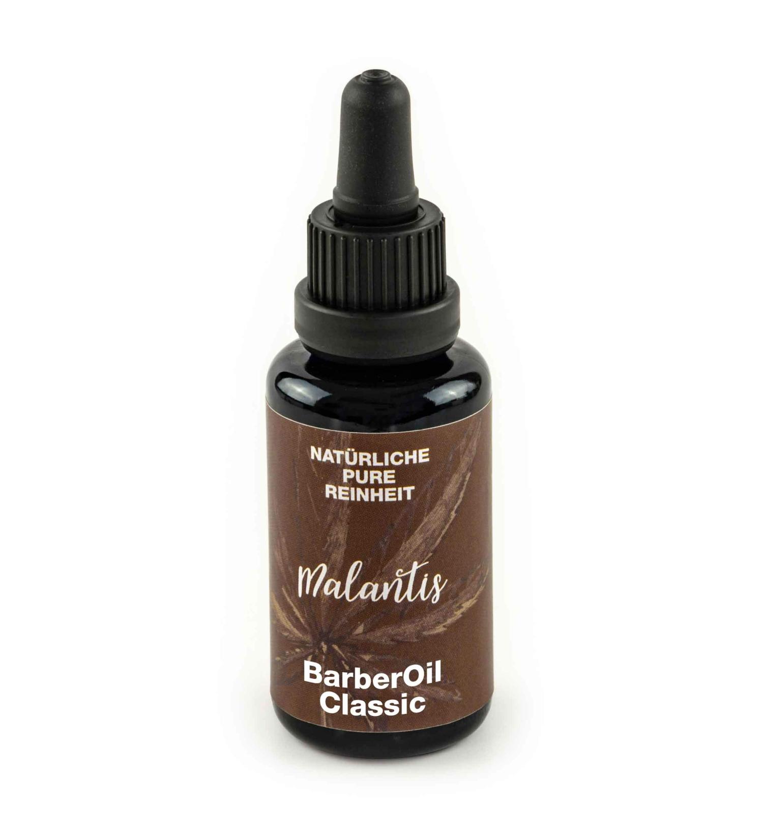 Malantis Barberoil 30ml | Premium Beard Oil with Hemp Seeds & Pine Oil | 100% Handmade Natural Cosmetics for Barber Quality Care - Buy Online on GoSupps.com