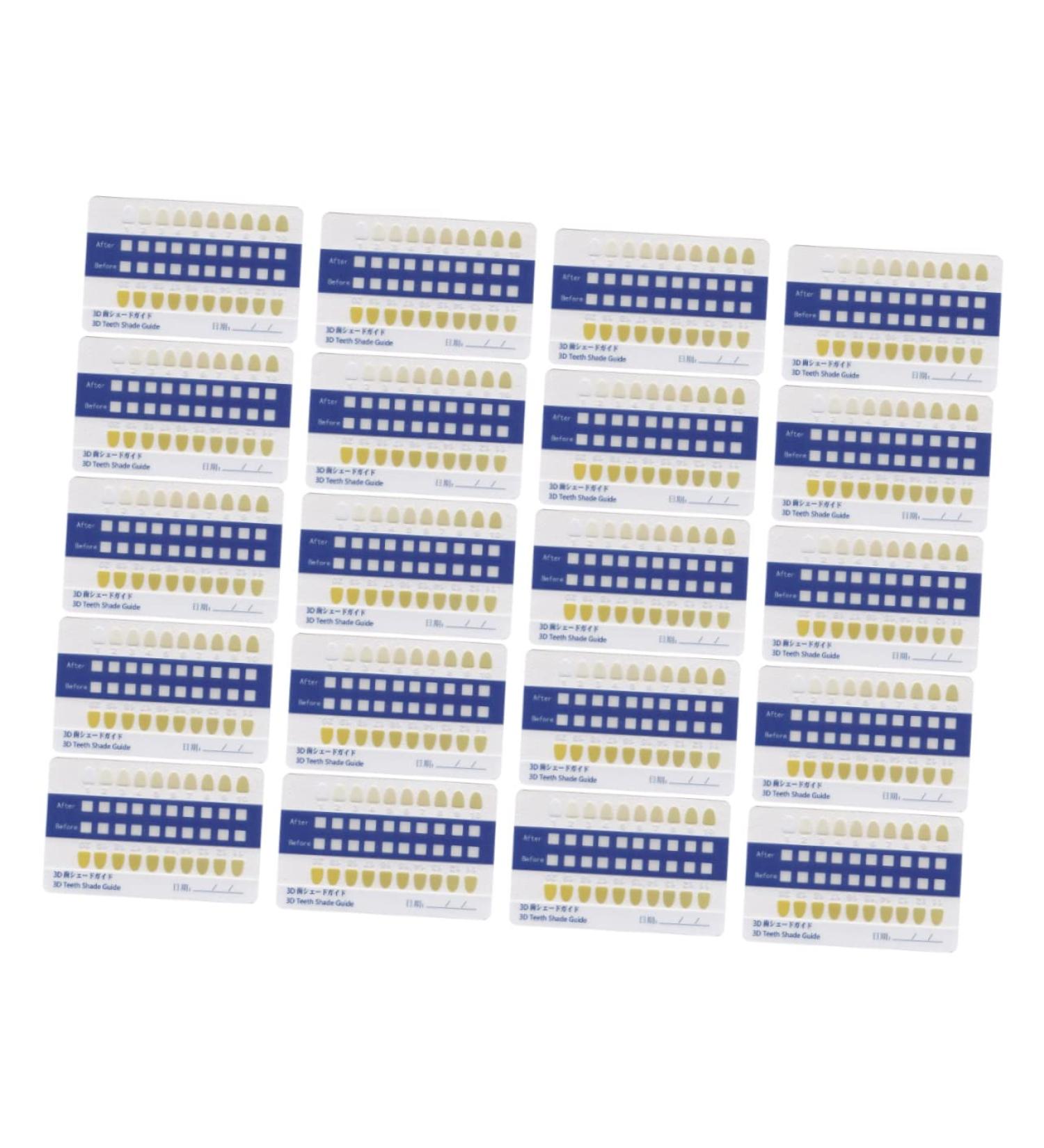 1 Set Teeth Shade Guide Color Contrast Cards Durable Oral Supplies for Home Use Convenient Tooth Color Shades Order of Shadow Value Lightweight and Easy to Carry - Buy Online on GoSupps.com
