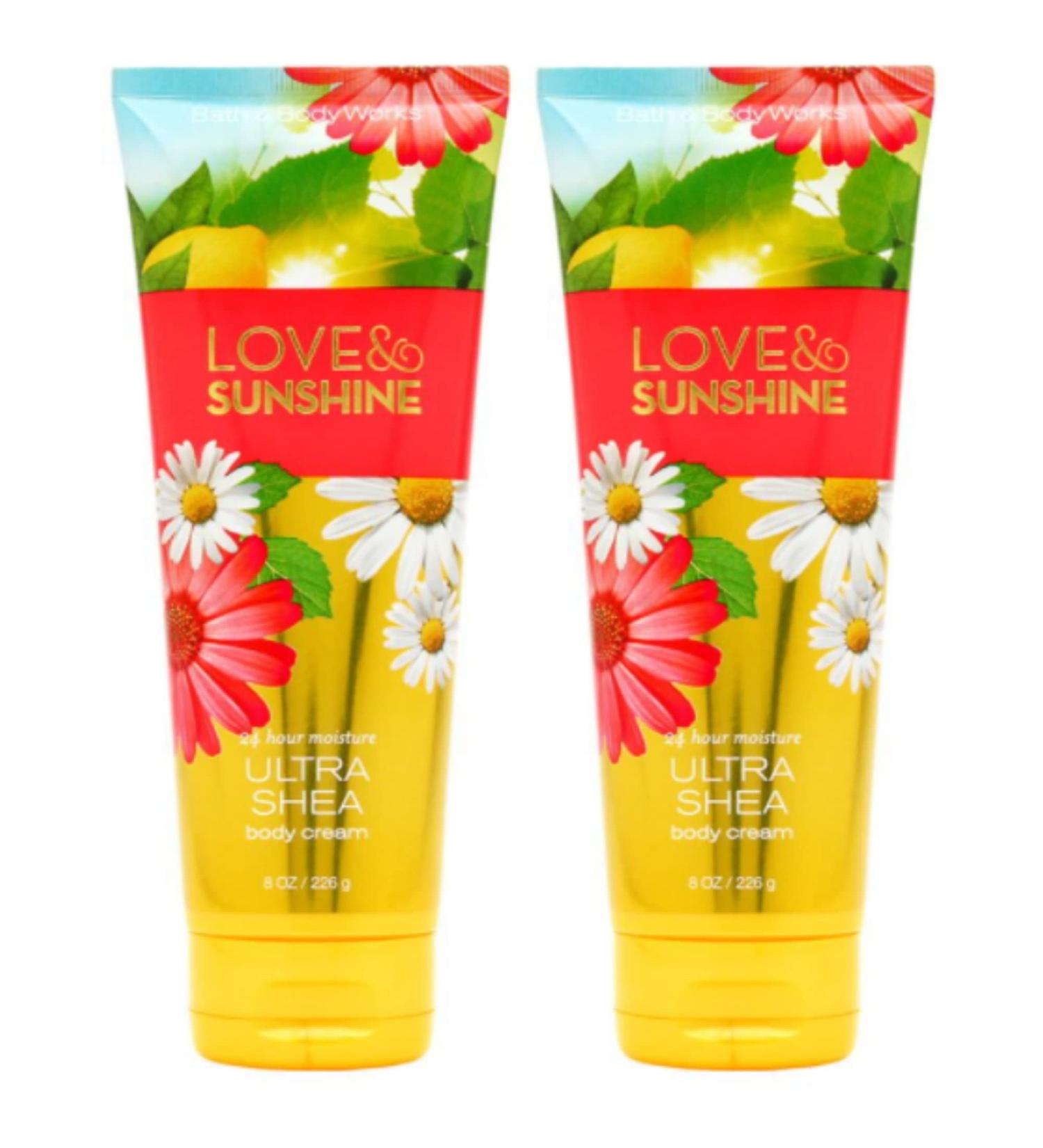 Bath and Body Works Gift Set of of 2 - 8 oz Body Cream - (Love & Sunshine) Multicolor Full