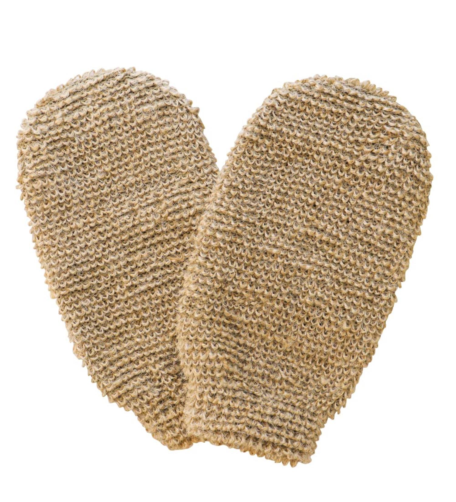 TCOTBE 2 Pack Double Sided Exfoliating Soap Bag and Glove Set for Shower and Bath - Loofah Scrubber Mitten for Bar Soap - Sisal Bath Sponge and Mesh Pouch for Exfoliation and Foaming - Buy Online on GoSupps.com