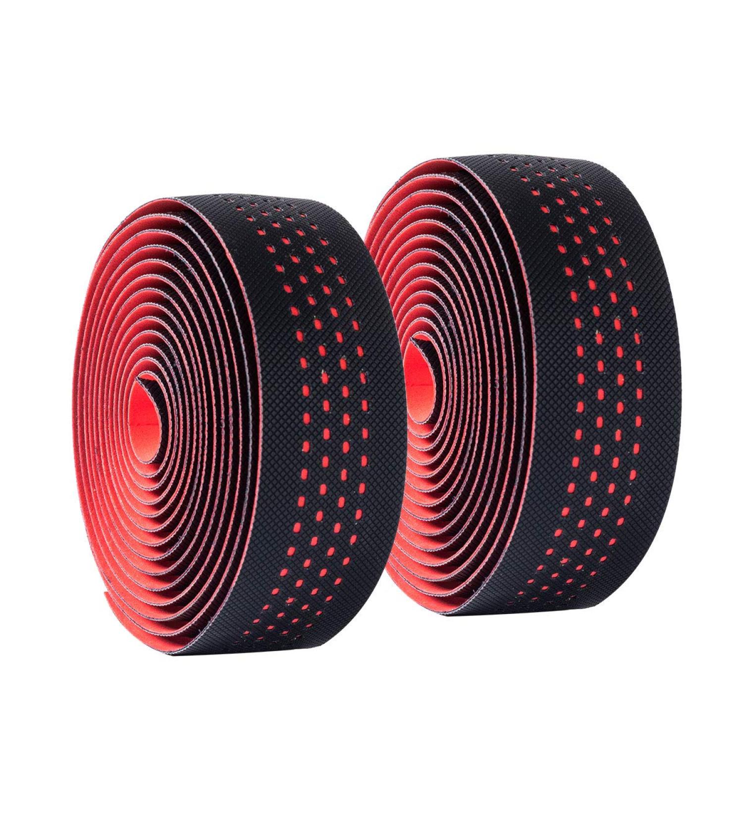 Jaswill Red EVA Bike Handlebar Tape | Road Bicycle Bar Wraps for Cycling Handlebars | 2 Rolls - Buy Online on GoSupps.com