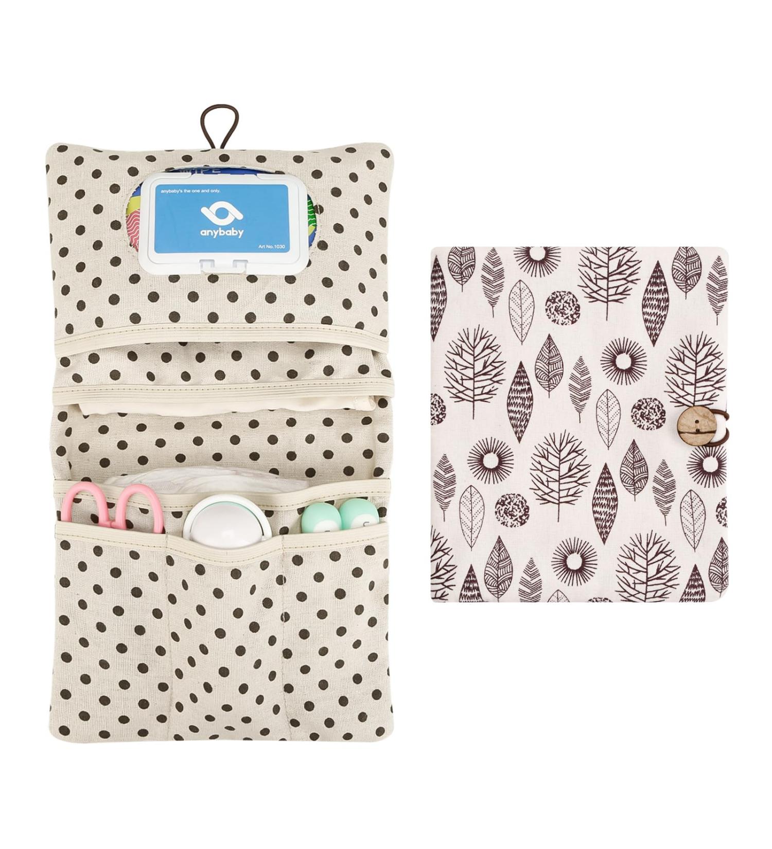 Buy Baby Diaper Bag with Changing Pad - Compact Organizer for Moms | Small Diaper Bag in Cream Leaf Design - Perfect for On-the-Go Parenting - Buy Online on GoSupps.com