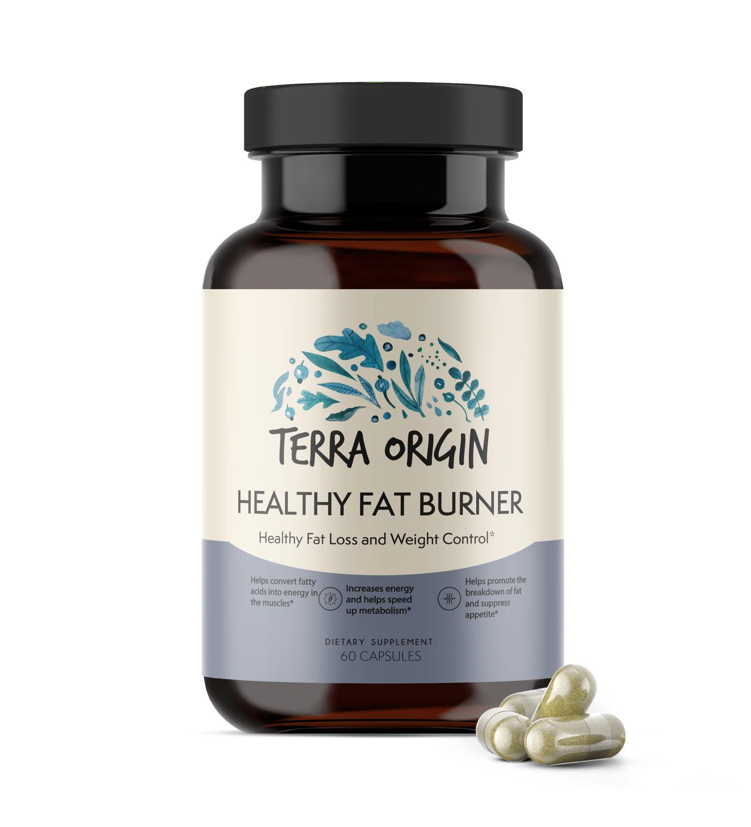 Terra Origin Healthy Fat Burner - 60 Capsules for Natural Weight Loss - Buy Online on GoSupps.com