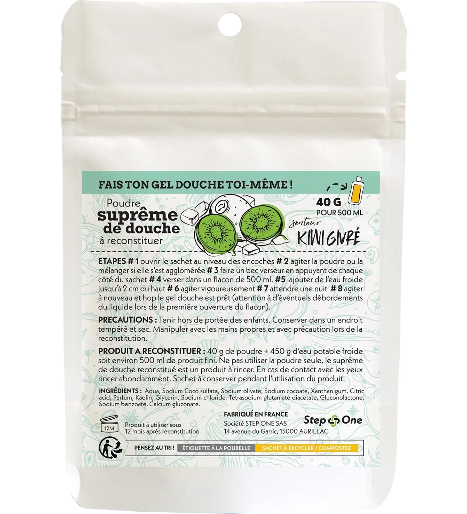 Soci t Step One SAS STEP ONE Shower gel powder Frozen Kiwi 40 g