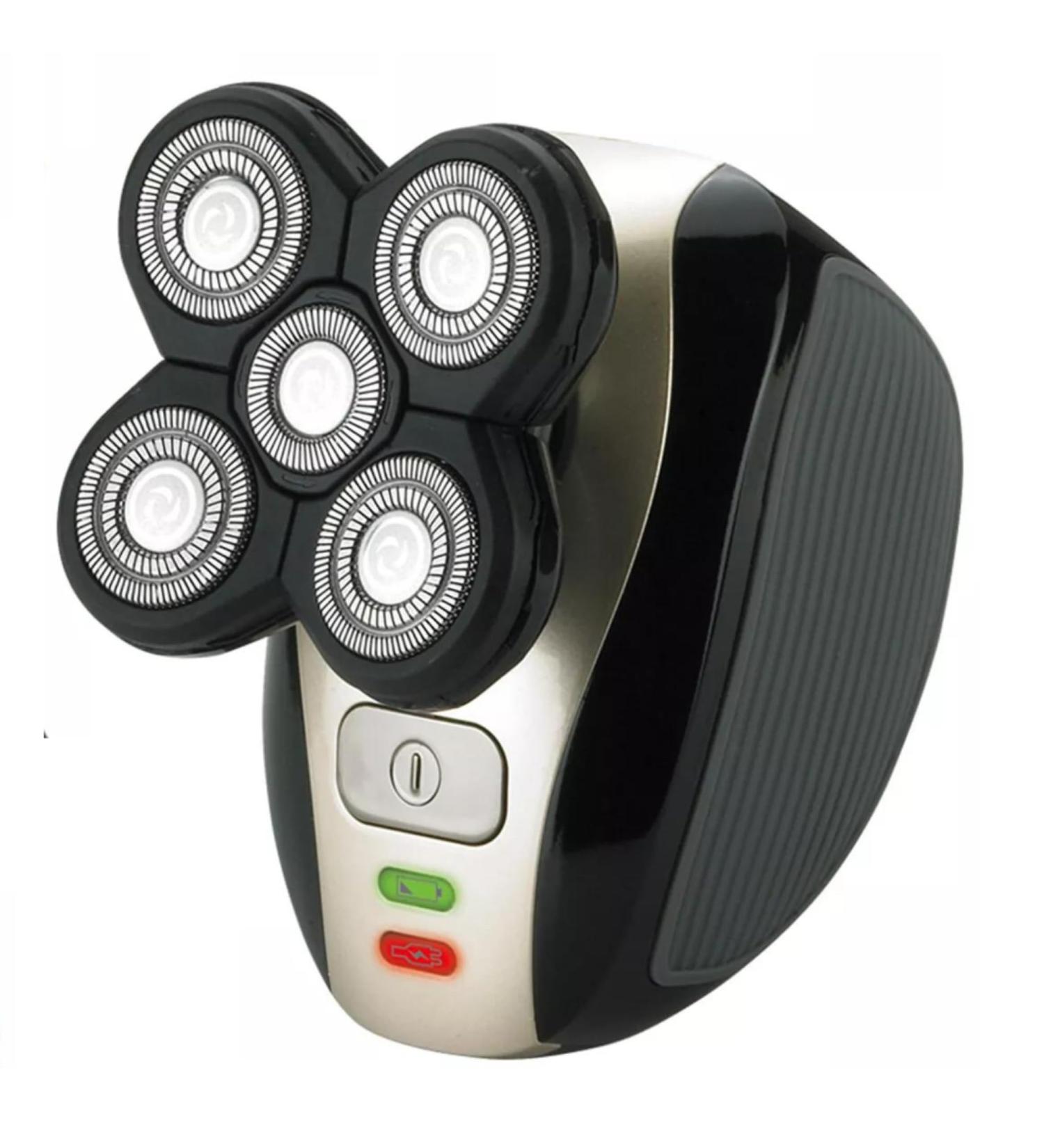 5-in-1 Waterproof Head Shaver Kit - Cordless Electric Razor for Bald Men | Grooming Set with Rotary Blades Clippers & Accessories - Buy Online on GoSupps.com