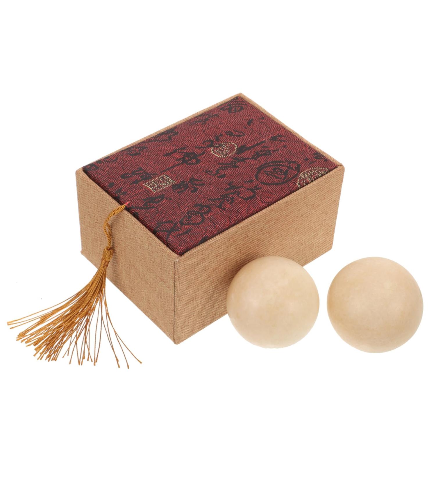 Tovinanna Jade Fitness Handballs - Small Baoding Balls for Massage & Relaxation | Portable Crystal Sports Balls - Buy Online on GoSupps.com