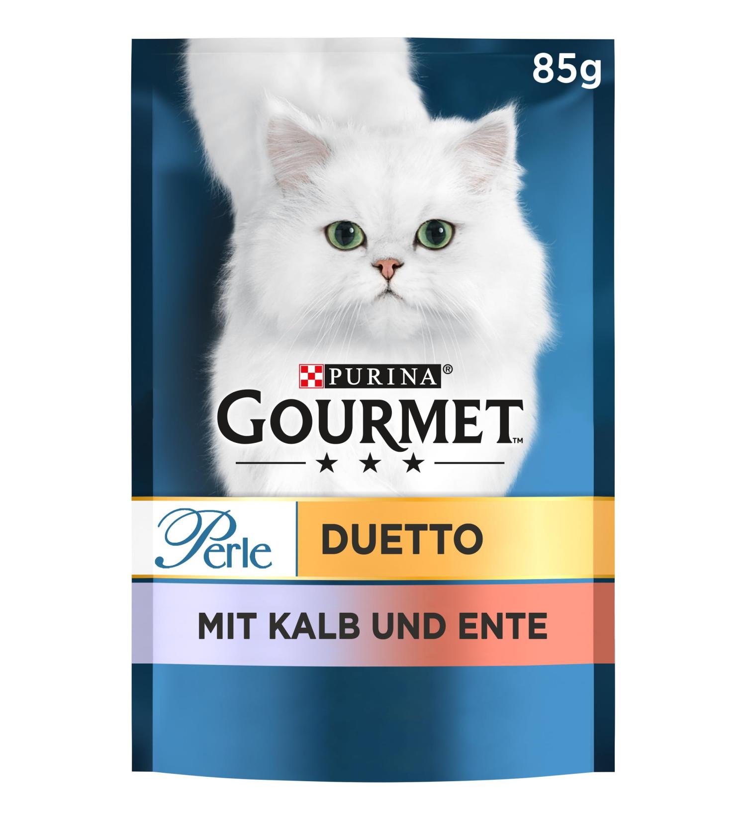 Gourmet Perle Duetto Wet Cat Food with Veal & Duck - 26 Pack (85g) | Premium International Shipping - Buy Online on GoSupps.com