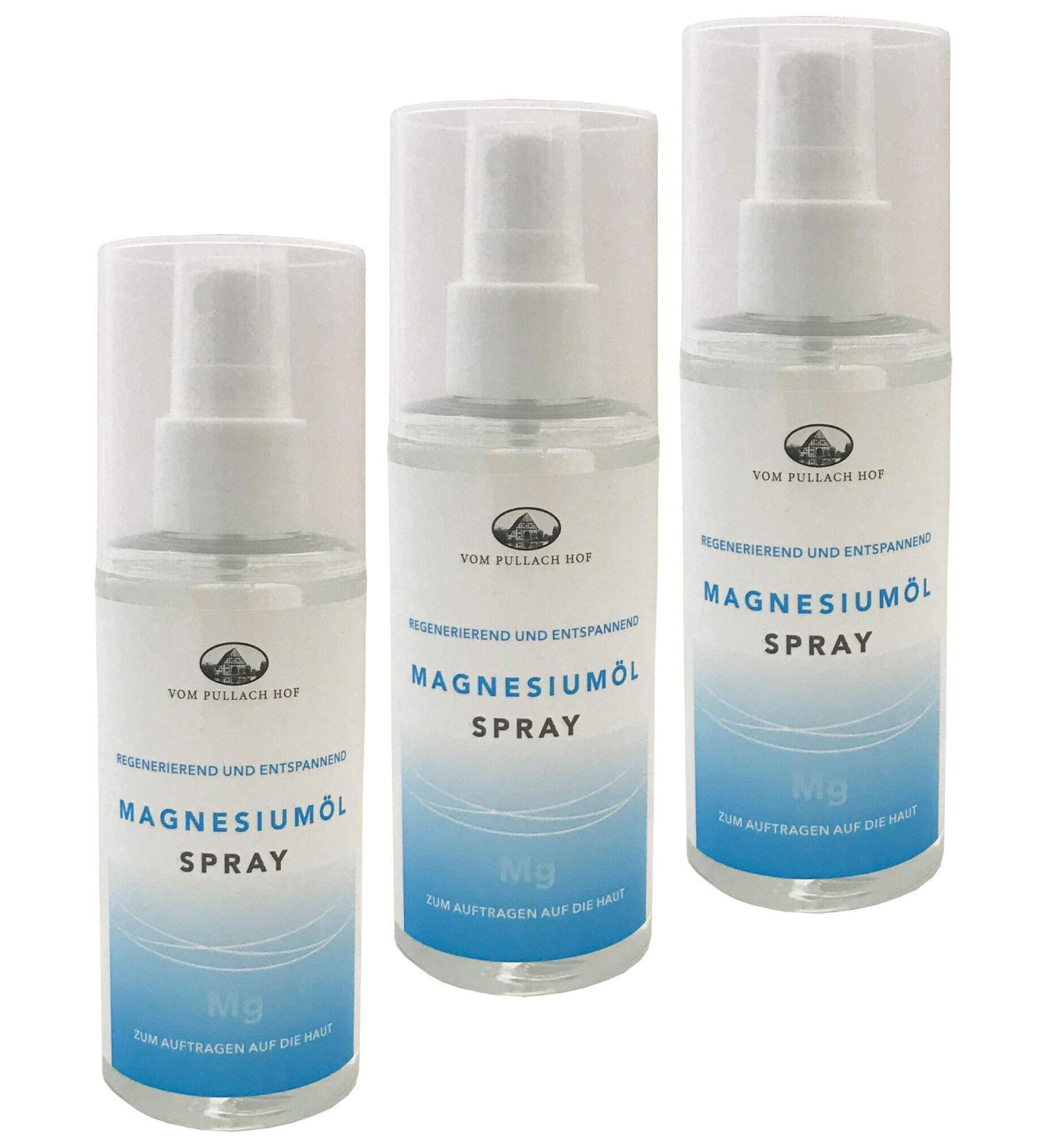3x 150ml magnesium oil spray from Pullach Hof magnesium oil spray massage oil fitness massage oil
