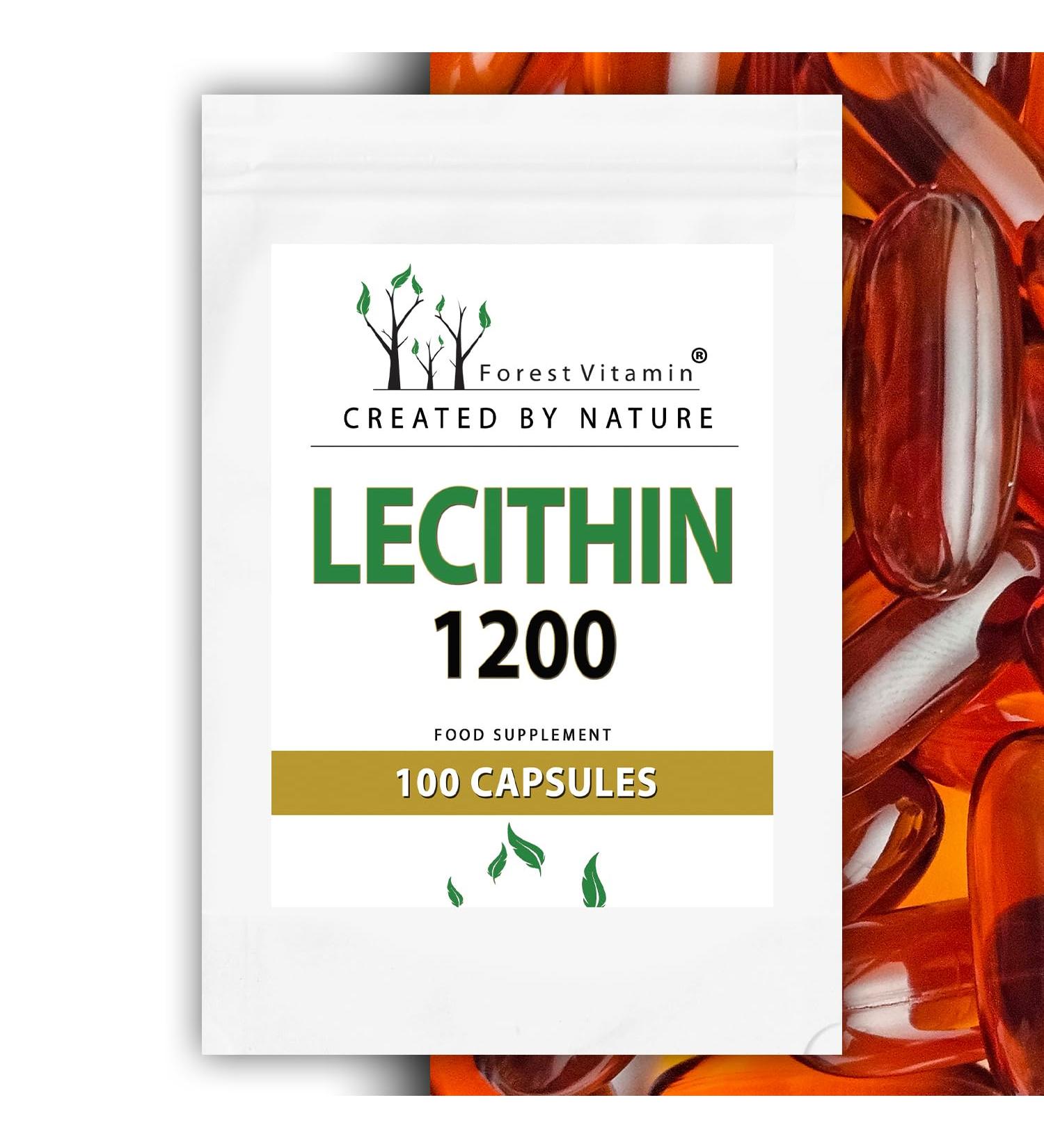 Forest Vitamin Lecithin 1200mg - 100 Soy Lecithin Capsules for Enhanced Memory & Concentration - International Shipping - Buy Online on GoSupps.com
