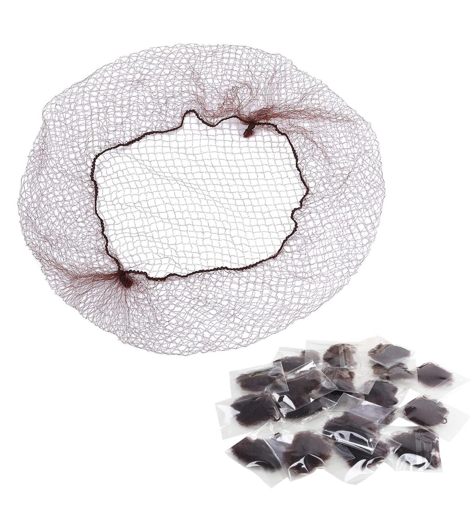NATUCE 30 Pcs Hair Nets Hair Bun Holder Ballet Elastic Edge Hair Net Cap Holder for Ballet Dance Nurse and so on (Brown) - Buy Online on GoSupps.com