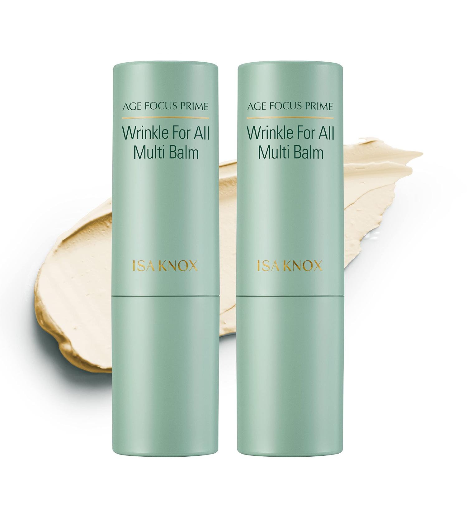 Isa Knox Korean Wrinkle Multi Balm Stick (Pack of 2 0.2+0.2oz) - Moisturizing & Nourishing Oil Balm Stick for Eye Neck Lip. Helps Skin Texture Castor Moringa Argan Oils | Korean Skincare Wrinkle care - Buy Online on GoSupps.com