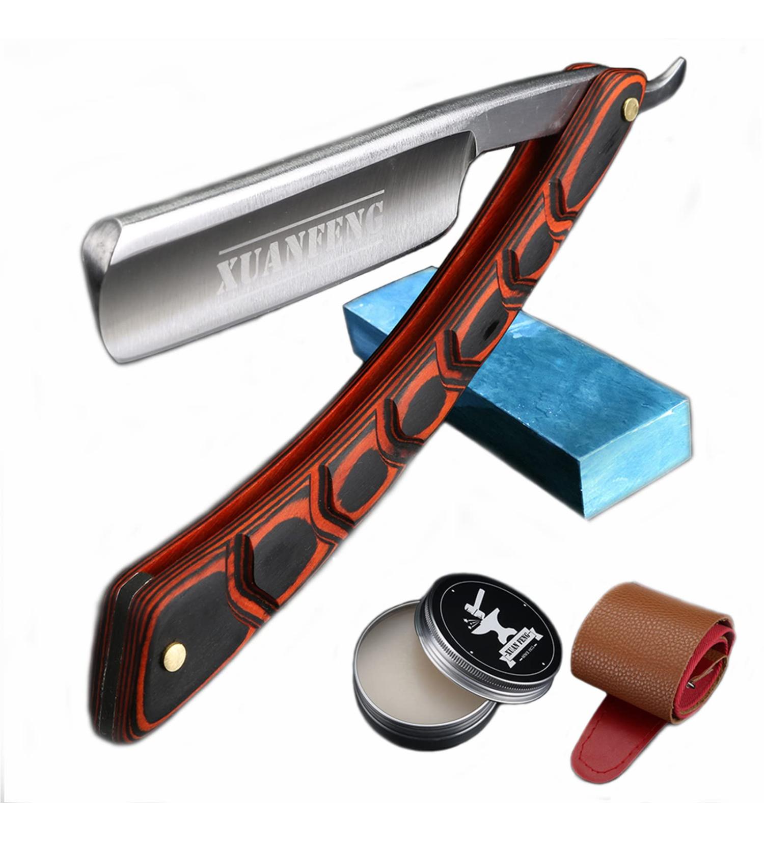 Fbrerurt Sustainable Shaving Set - Eco-Friendly Razor Super Badger Hair Brush & Leather Strop | A03 Shaving Kit for a Luxurious Shave - Buy Online on GoSupps.com