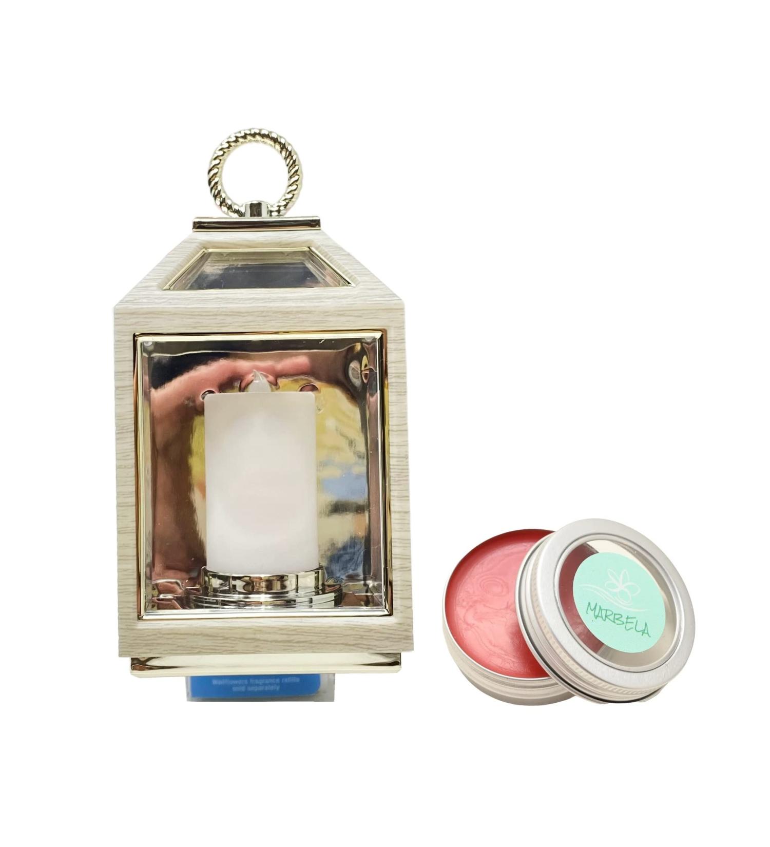 Bath & Body Works Beach Lantern Nightlight Wallflowers Fragrance Plug and a Strawberry Lip Balm - Buy Online on GoSupps.com