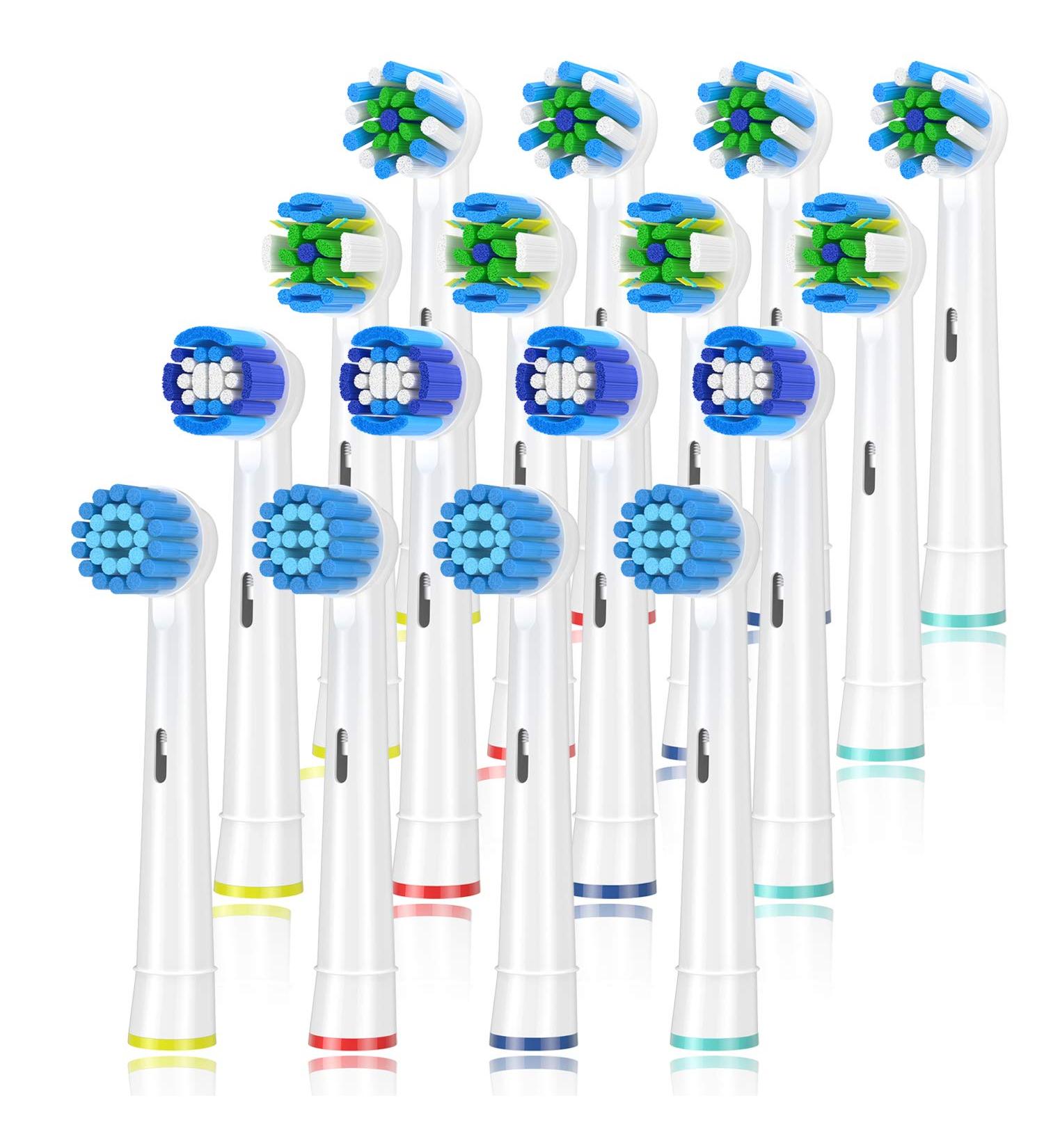 16 Pcs Replacement Toothbrush Heads for Braun Oral-B 7000/Pro 1000/9600/5000/3000/8000/Genius and Smart Electric Toothbrush - Buy Online on GoSupps.com
