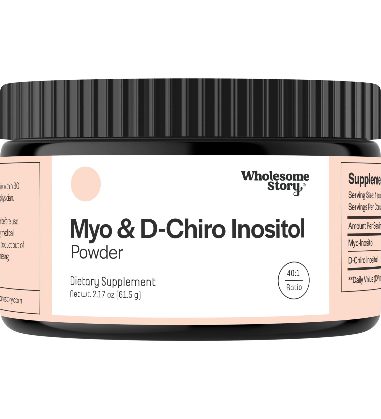 Myo-Inositol & D-Chiro Inositol Powder - Hormonal Balance & Ovarian Function Support for Women - Vitamin B8 - 30-Day Supply - 2.17 Oz - Buy Online on GoSupps.com