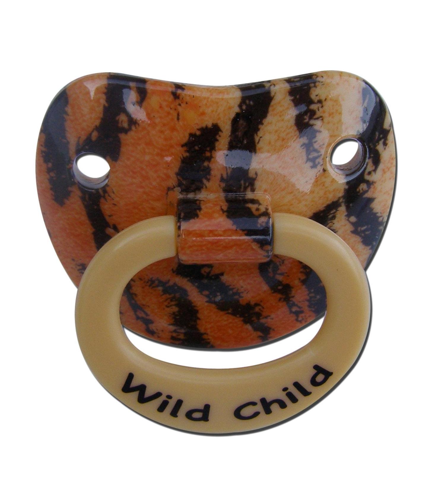 Billy Bob Baby Silicone Pacifier - "Wild Child" Tiger