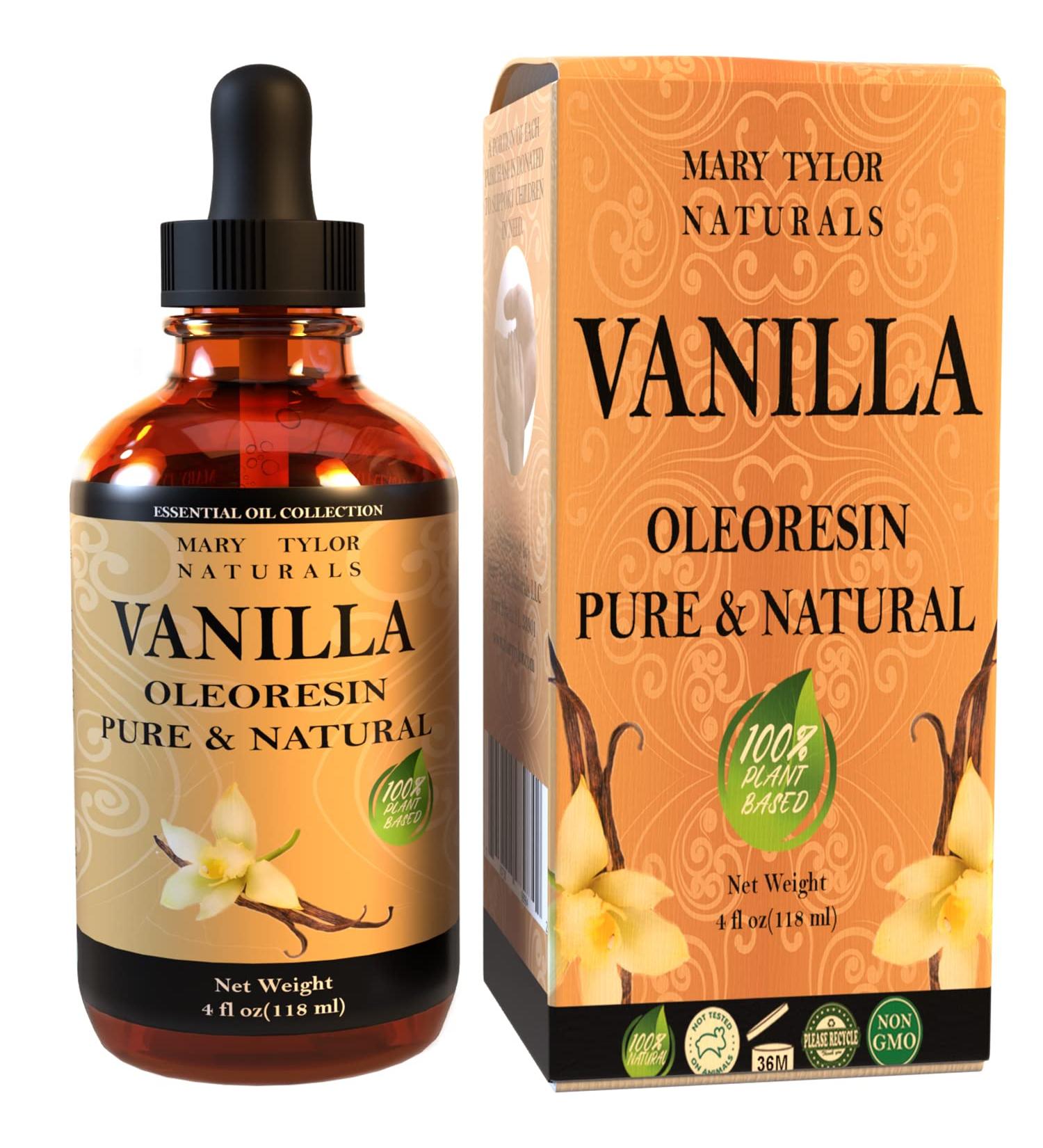 Vanilla Oleoresin Oil (4 oz) - 100% Pure Therapeutic Grade for Aromatherapy - Mary Tylor Naturals - Buy Online on GoSupps.com