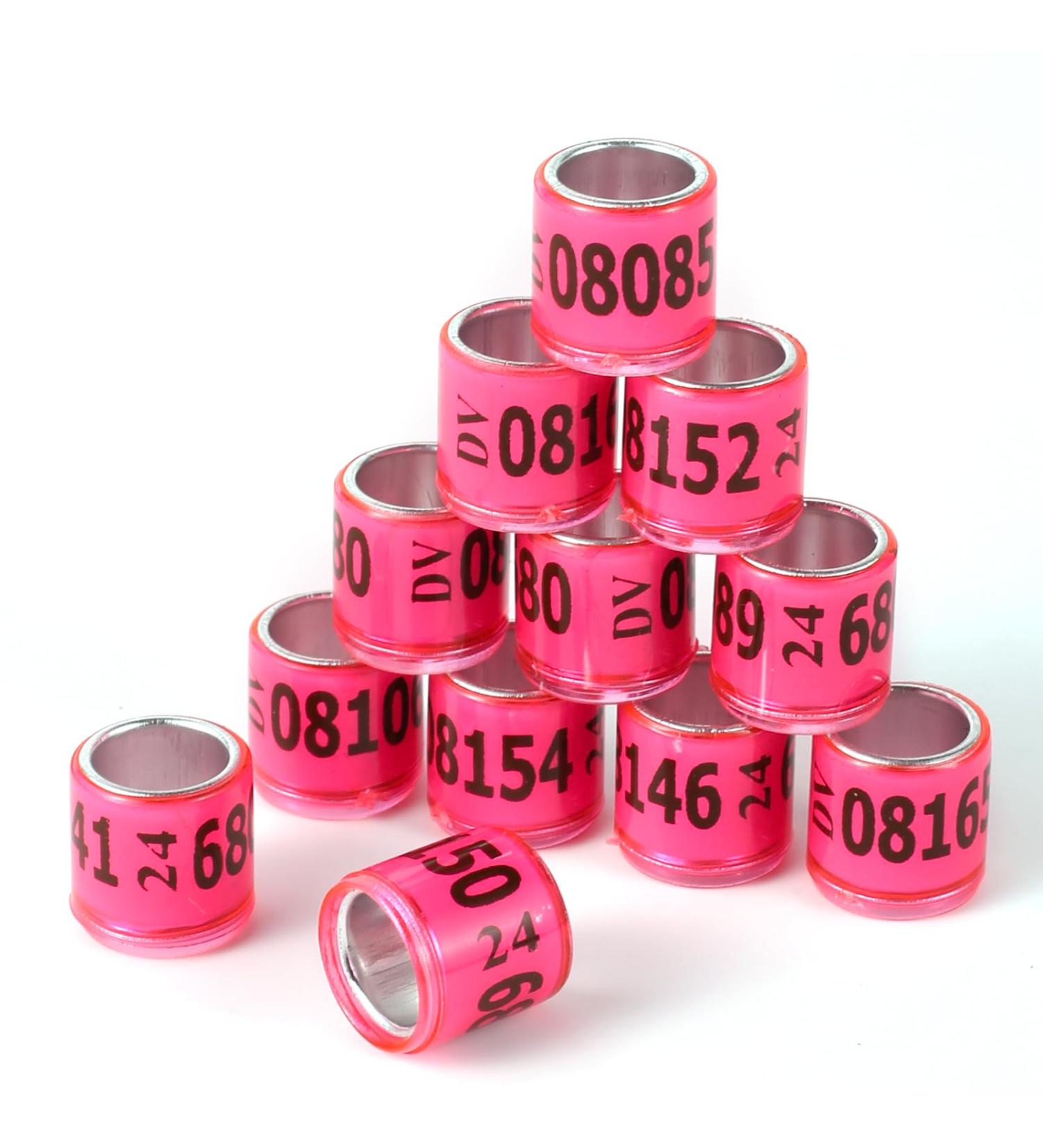100PC Multicolor Aluminum Pigeon Leg Rings - 2024 DV Training Footring | Durable Identification Tapes for Birds - Buy Online on GoSupps.com