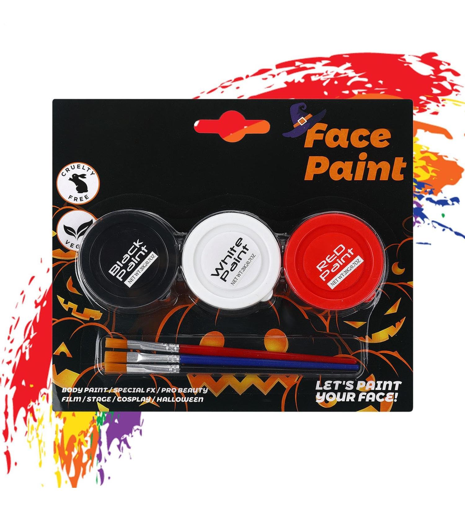 Body Paint for Skin | Washable Makeup Cream - 3 Colors Face and Body Paint | For Gothic Parties Sporting Events Women Clowns Vampires Witches - Buy Online on GoSupps.com