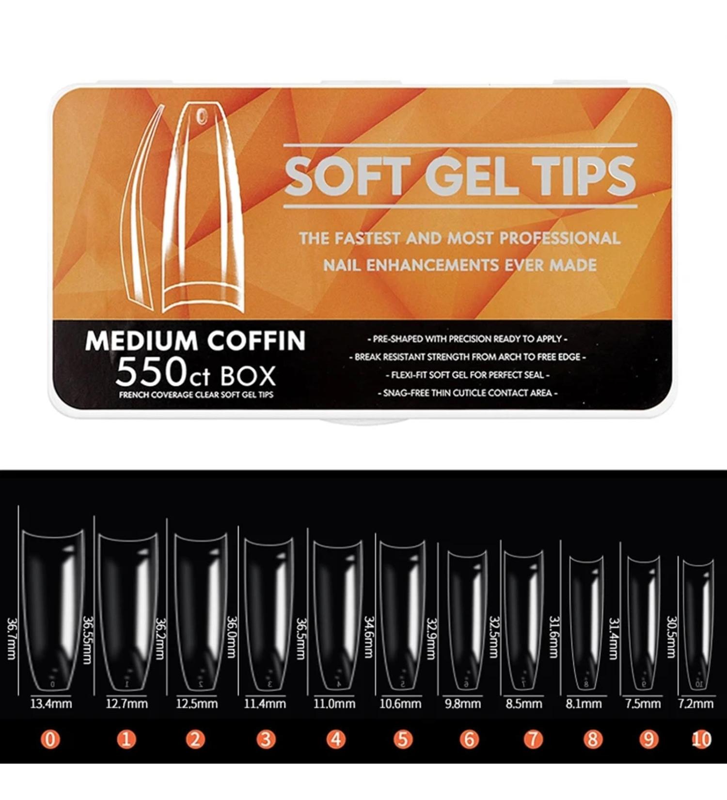 Nail Tips False Nails Tips Art Press on Nails Soft Gel Tips False Nails Long Coffin French Stiletto Half Matte Fake Nail Full Almond For Manicure Art(GJ-BHJP-08CHX) - Buy Online on GoSupps.com