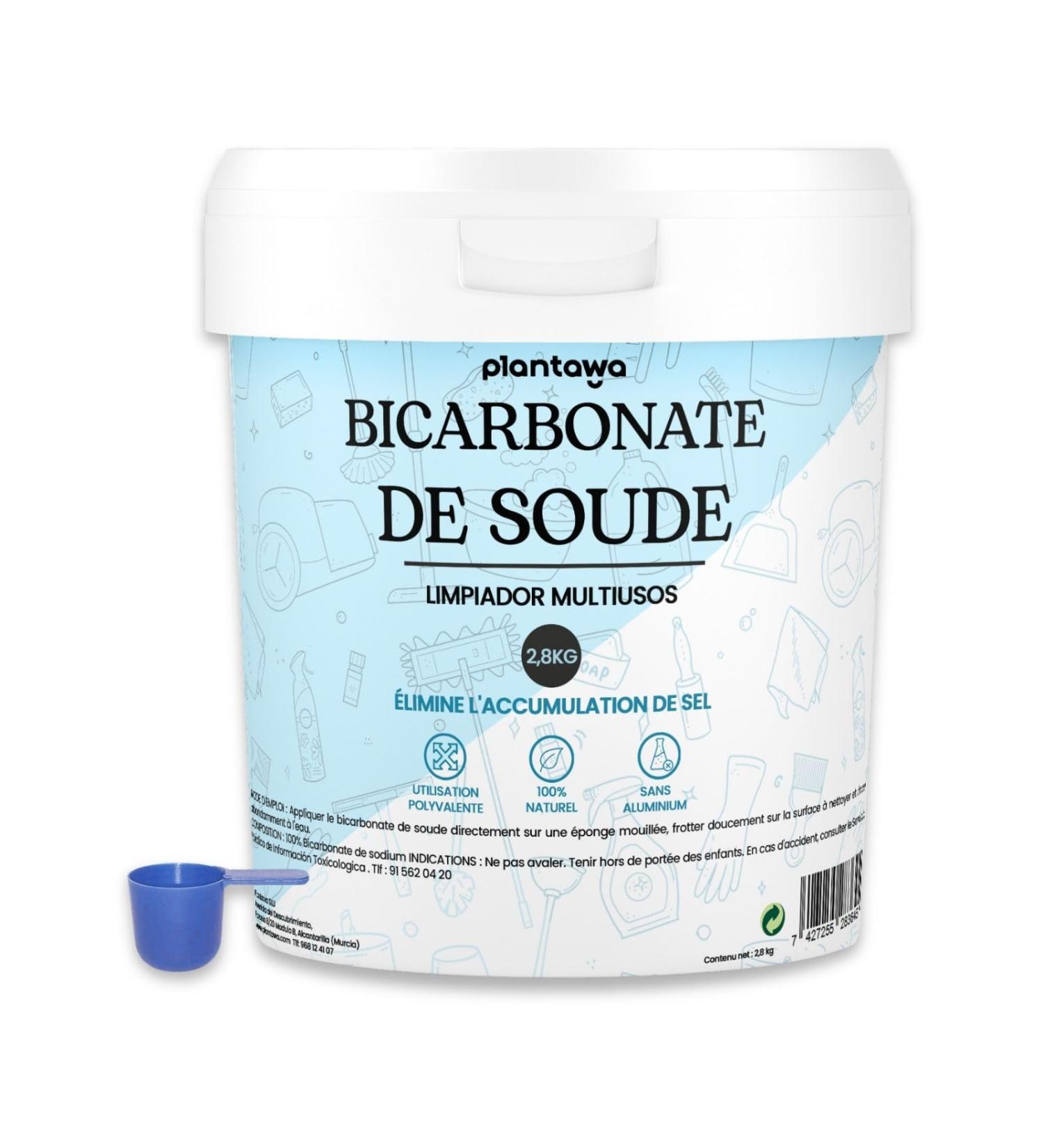 Plantawa Baking Soda Cleaning 2.8kg | Baking Soda for Home Cleaning Multi-Purpose: Stain Remover Whitening & Eliminating Odors & Grease. Natural & Pure Origin. - Buy Online on GoSupps.com