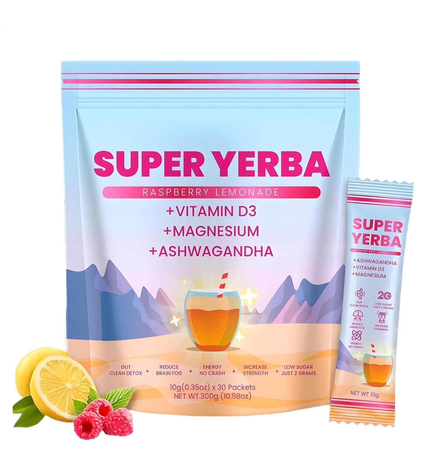 mother Yerba Magic Tea 30 Packs Yerba Magic For Weight Loss Metabolic Tea Raspberry Natural Plants Mate Tea Dietary Supplement Powder for Intestinal Health - Buy Online on GoSupps.com
