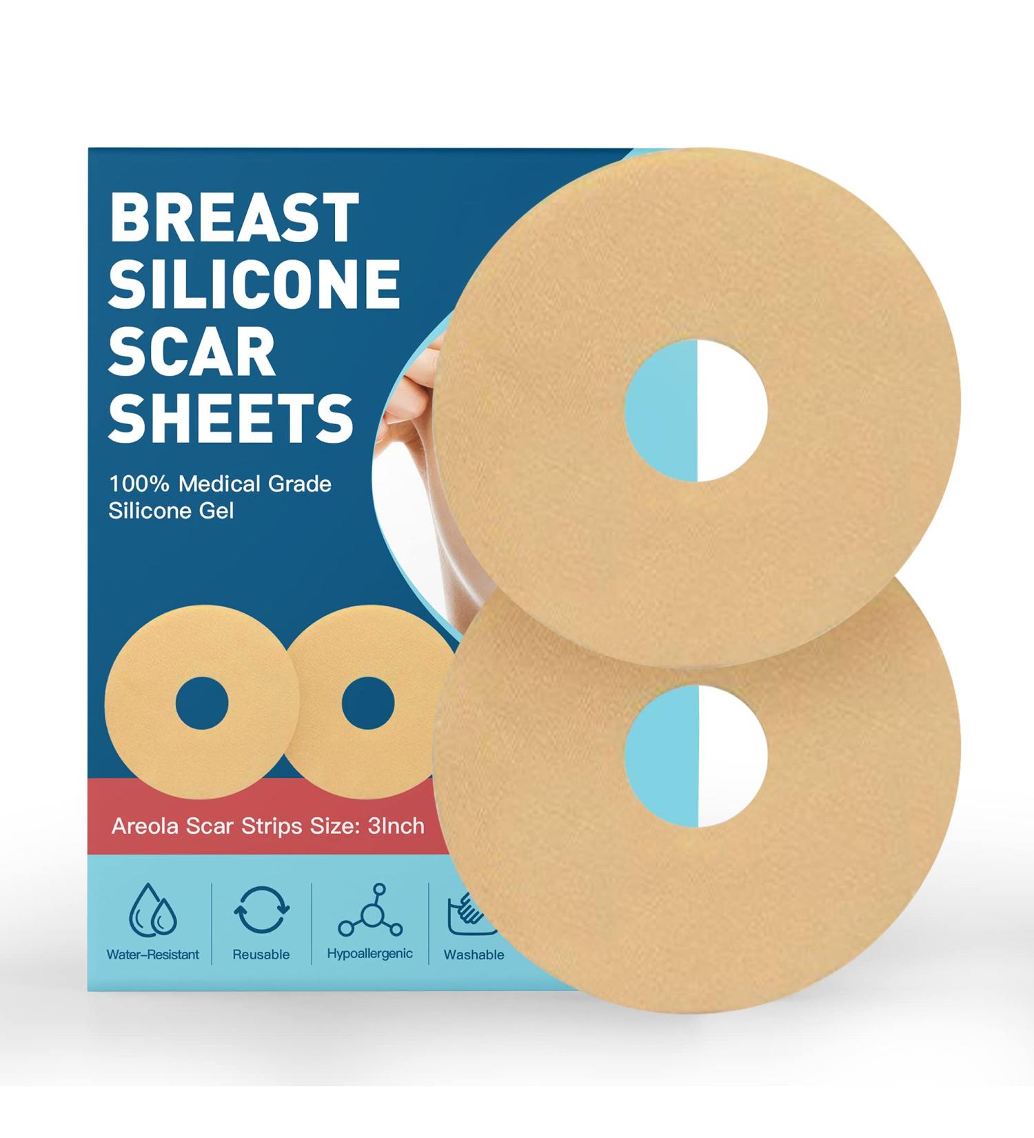 Silicone Scar Sheets for Breast - 6 Pack, Post-Surgery Supplies for Scar Treatment - Buy Online on GoSupps.com