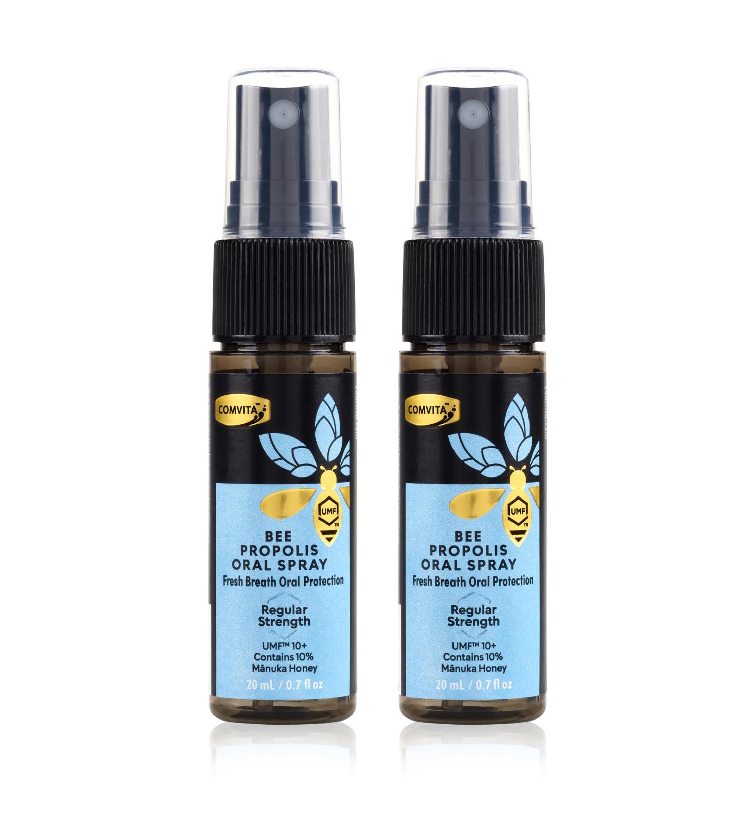 Comvita Bee Propolis Throat Spray - Natural Immune Support, Soothing Mint Flavor with New Zealand UMF 10+ Manuka Honey, Antioxidant, Dietary Supplement - 0.7 fl oz, Pack of 2 0.7 Fl Oz (Pack of 2) - Buy Online on GoSupps.com
