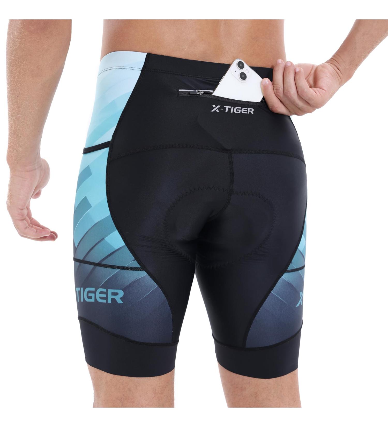 X-Tiger Men s 5D Padded Bicycle Pants - Breathable Elastic Quick-Drying Bike Shorts with 3 Bags - XL Size - Buy Online on GoSupps.com