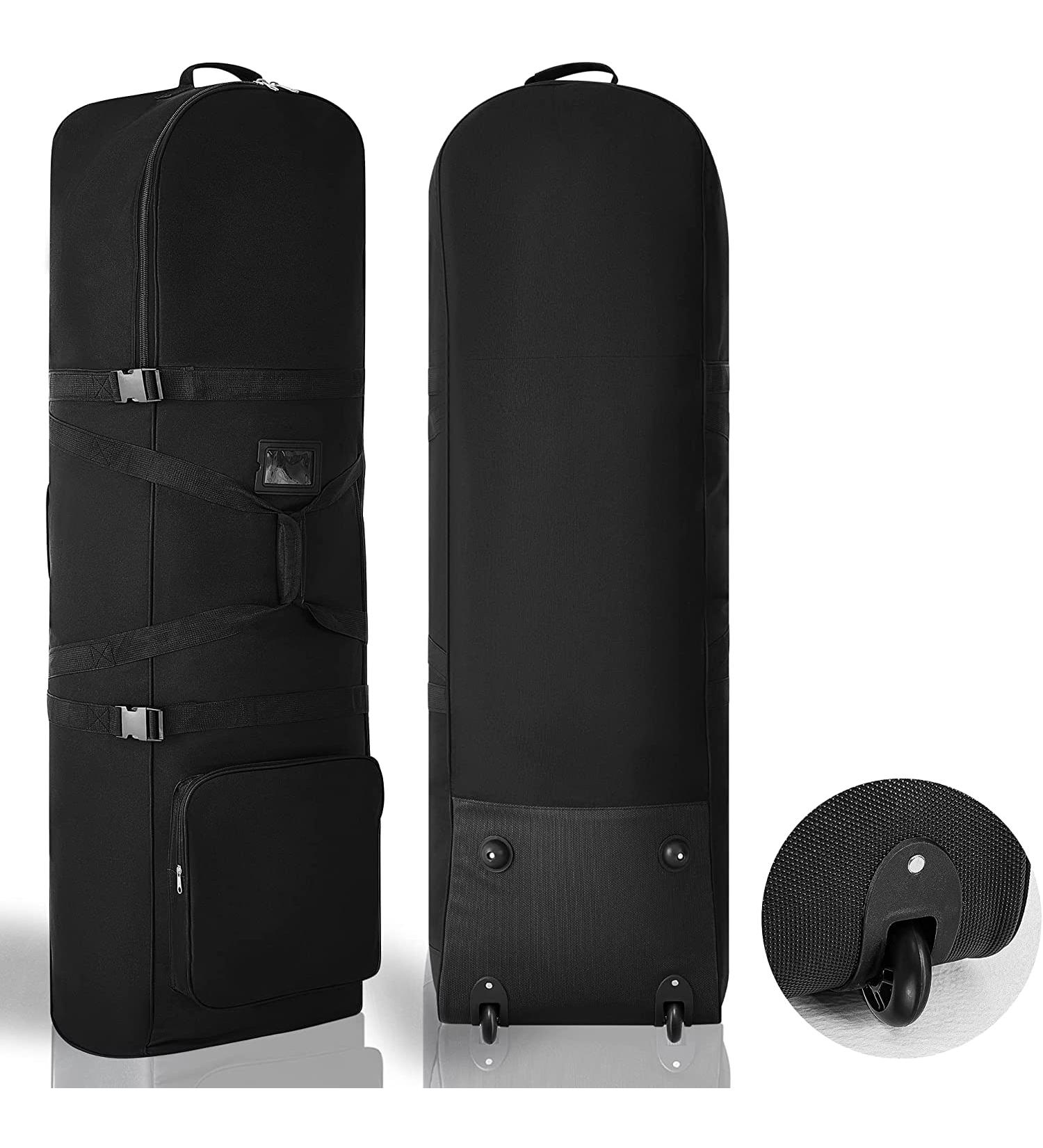 DAREKUKU 50 Inch Soft Golf Travel Bag - Heavy Duty 900D Polyester Oxford, Wear Resistant, Extra Storage Pocket, Upgraded Rubber Wheels - Black - Buy Online on GoSupps.com