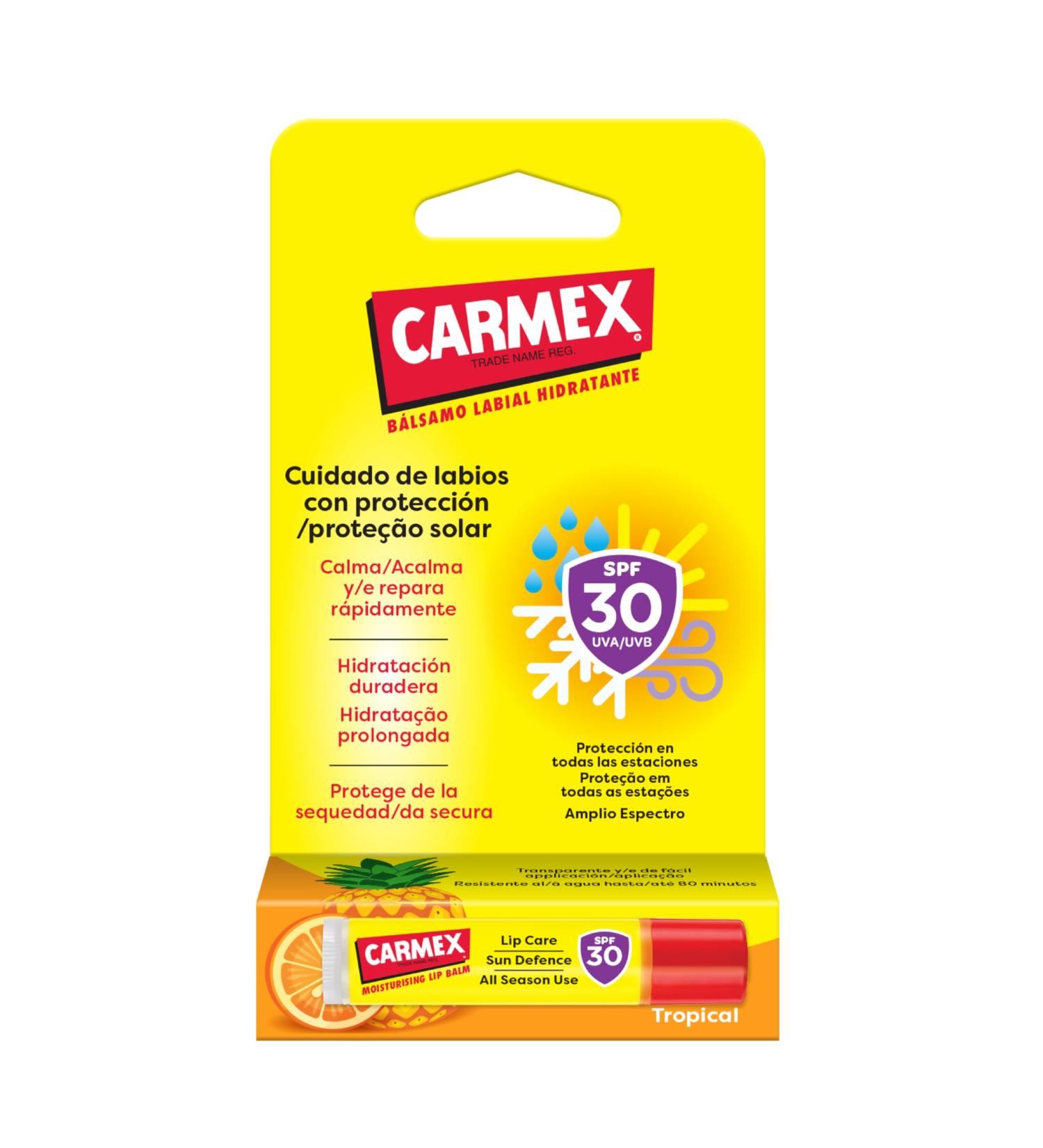Carmex Tropical 1 Stick SPF 30 425 g - Buy Online on GoSupps.com