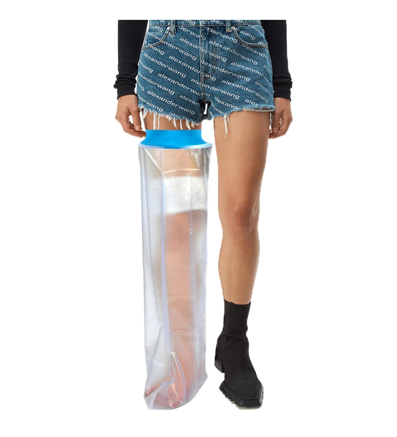 Waterproof Full Leg Cast Cover for Shower - Adult Shower Protector for Bathing & Hot-tub - Watertight Seal for Wound Protection - Buy Online on GoSupps.com