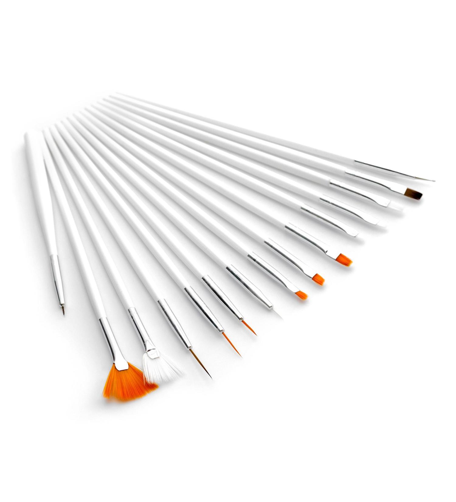 15pc Premium Brush Set for Gel & Acrylic Nails - Nail Art & Design Tools - Buy Online on GoSupps.com