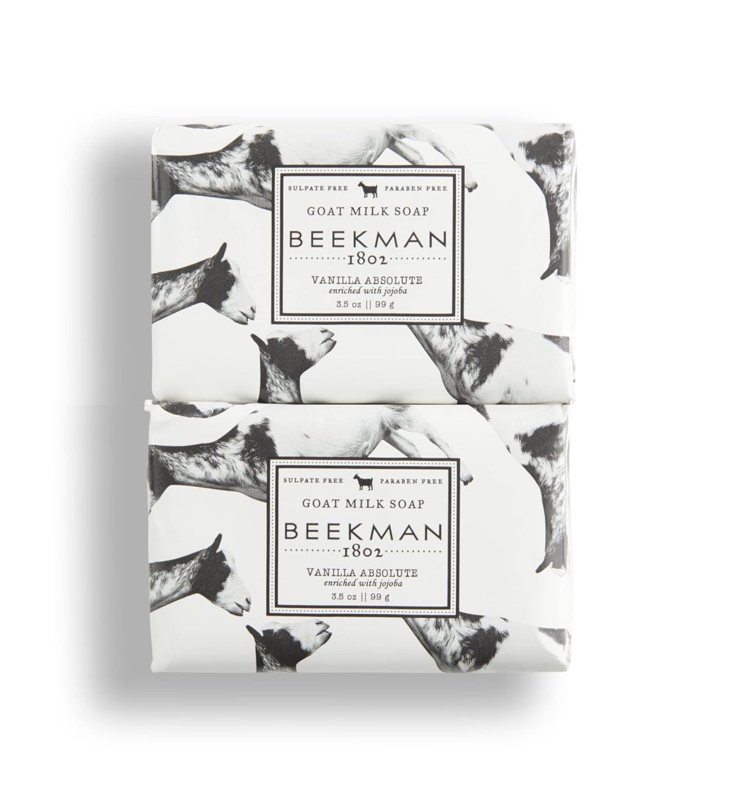 Beekman 1802 Goat Milk Soap Bar - 9 oz Pack of 2 - Nourishing, Moisturizing Vanilla Absolute Formula for Sensitive Skin - Cruelty-Free - Buy Online on GoSupps.com